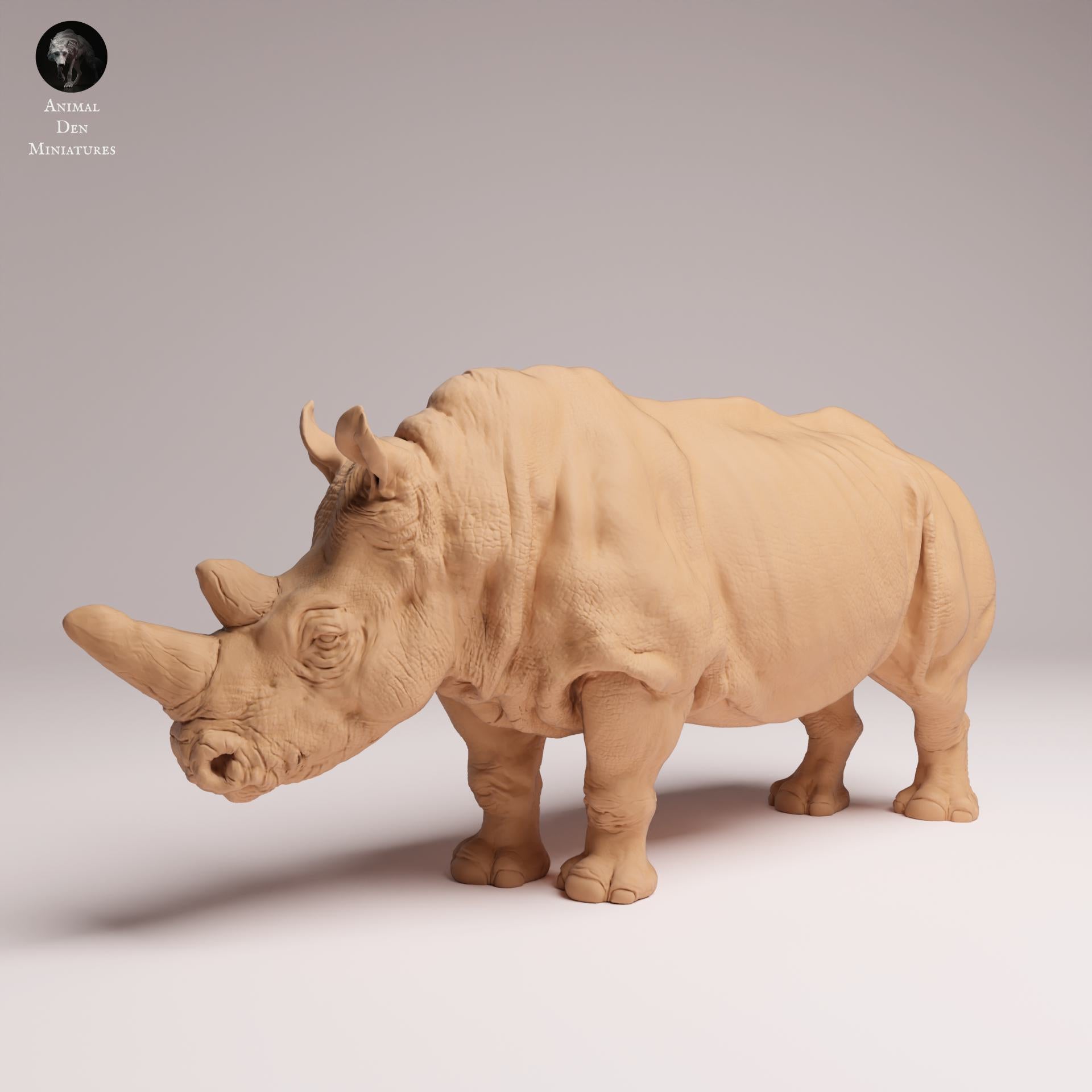 Product photo Animal Figure Diorama, Model Building: 0: Wildlife Figure: Northern White Rhinoceros – pre-made (Ref 25_07_02)