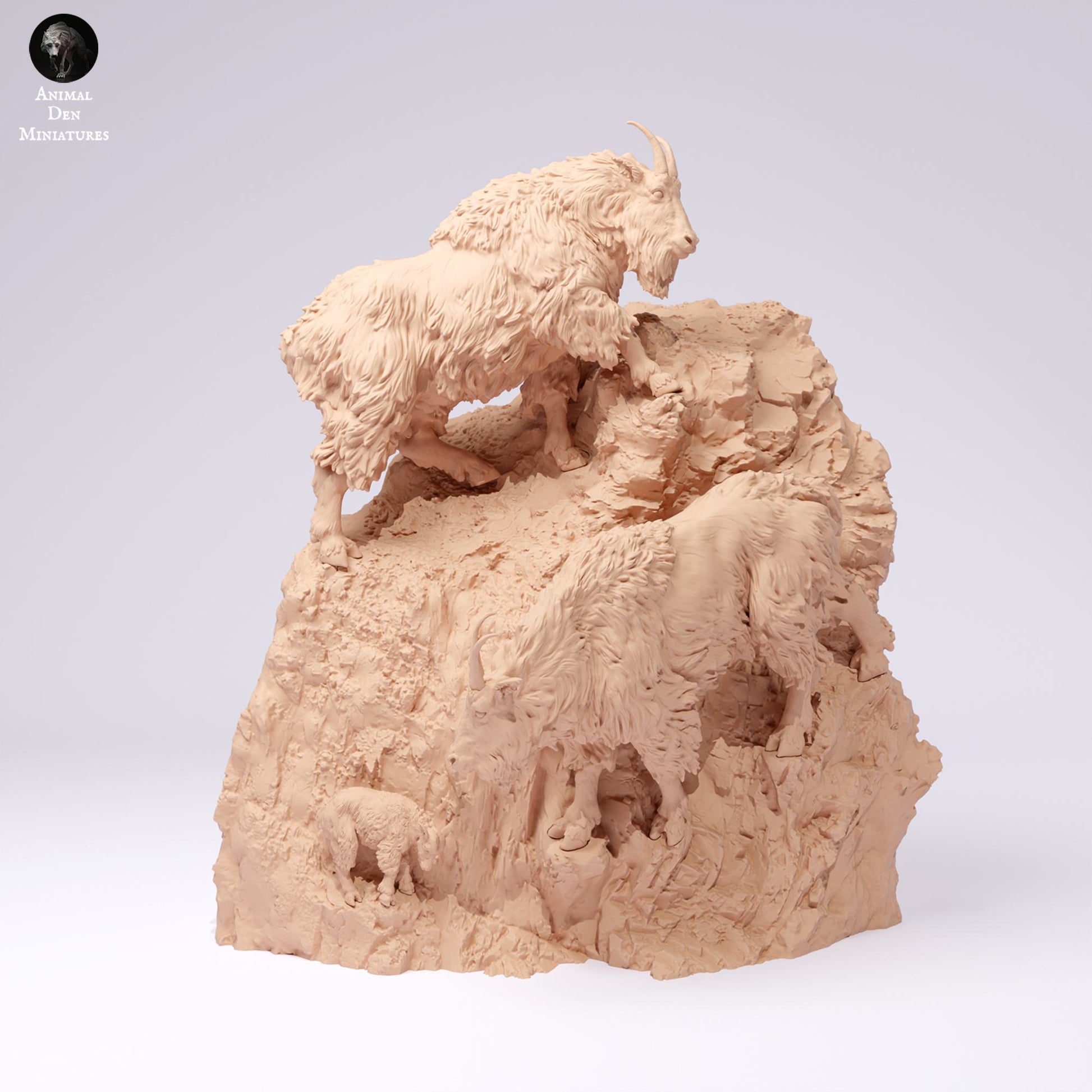 Produktfoto Tier Figur Diorama, Modellbau: 0: Wildtier Figur: Kletternde Bergziege – Rocky Mountains (Ref 25_01_03)