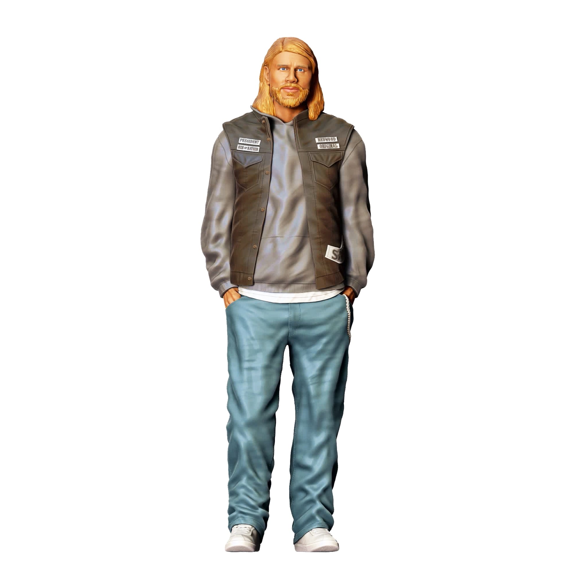 Diorama model building product photo 0: Member of a motorcycle gang - Biker 1 (Ref. No. 344)