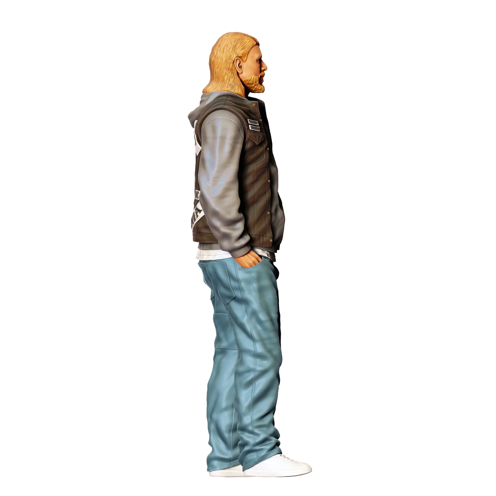 Diorama model building product photo 0: Member of a motorcycle gang - Biker 1 (Ref. No. 344)