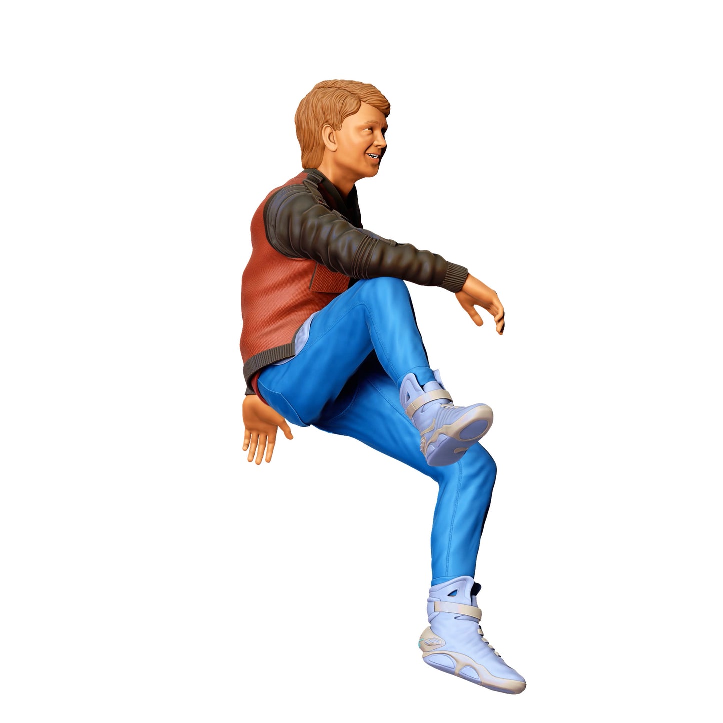 Diorama Modellbau Produktfoto 0: Sitzender Junger Mann in Freizeitkleidung - Figur in lockerer Pose (Ref. Nr. 39)