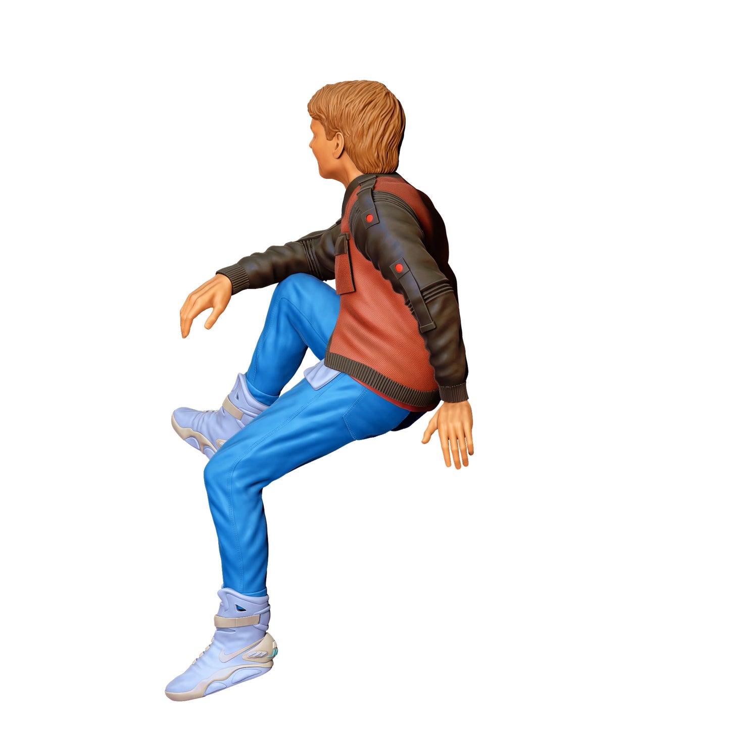 Diorama Modellbau Produktfoto 0: Sitzender Junger Mann in Freizeitkleidung - Figur in lockerer Pose (Ref. Nr. 39)