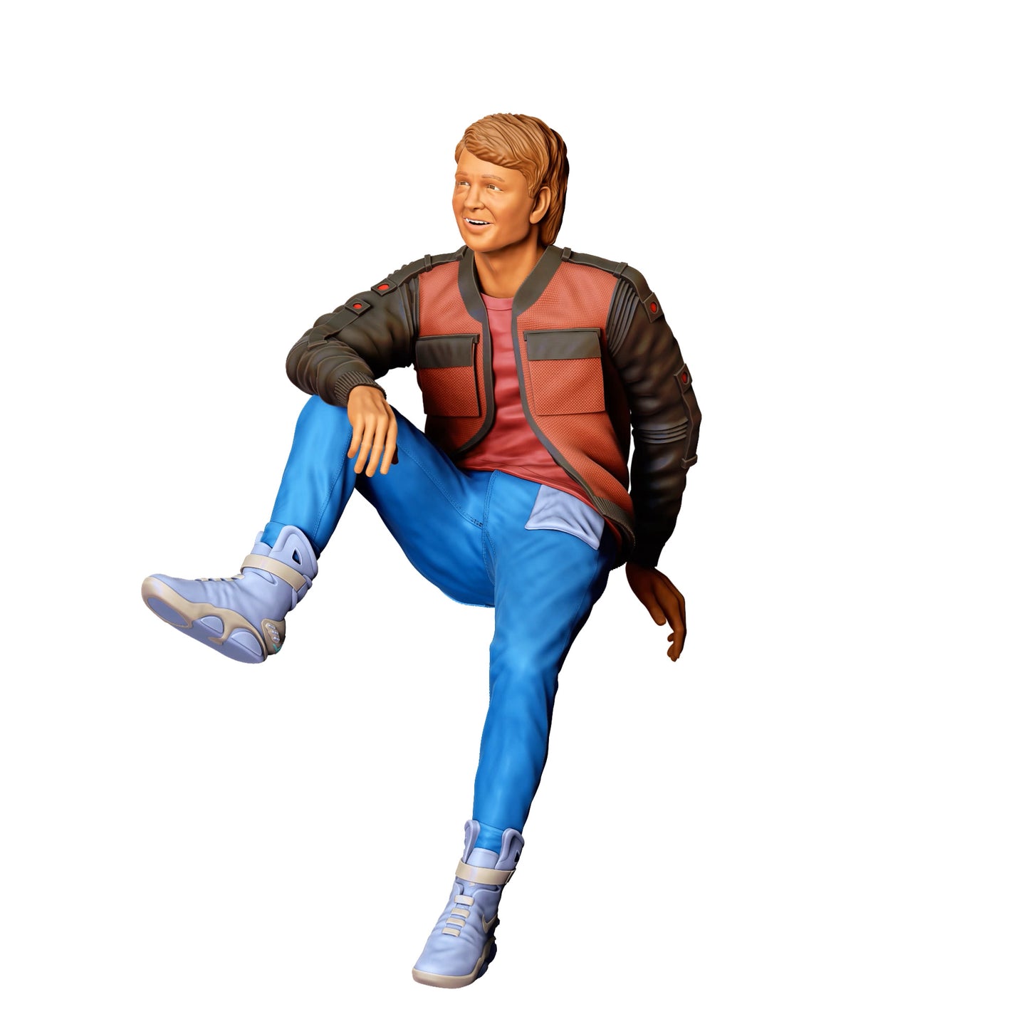 Diorama Modellbau Produktfoto 0: Sitzender Junger Mann in Freizeitkleidung - Figur in lockerer Pose (Ref. Nr. 39)