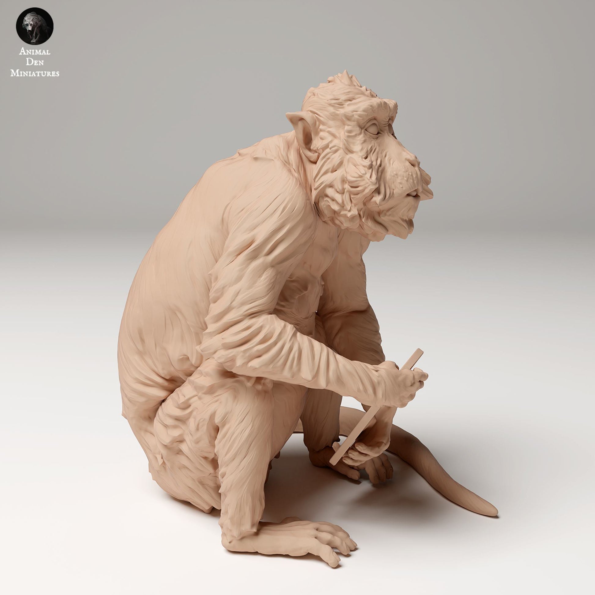 Produktfoto Tier Figur Diorama, Modellbau: 0: Dschungel Tier Figur: Javaneraffe mit gestohlenem Handy (Ref 24_09_11)