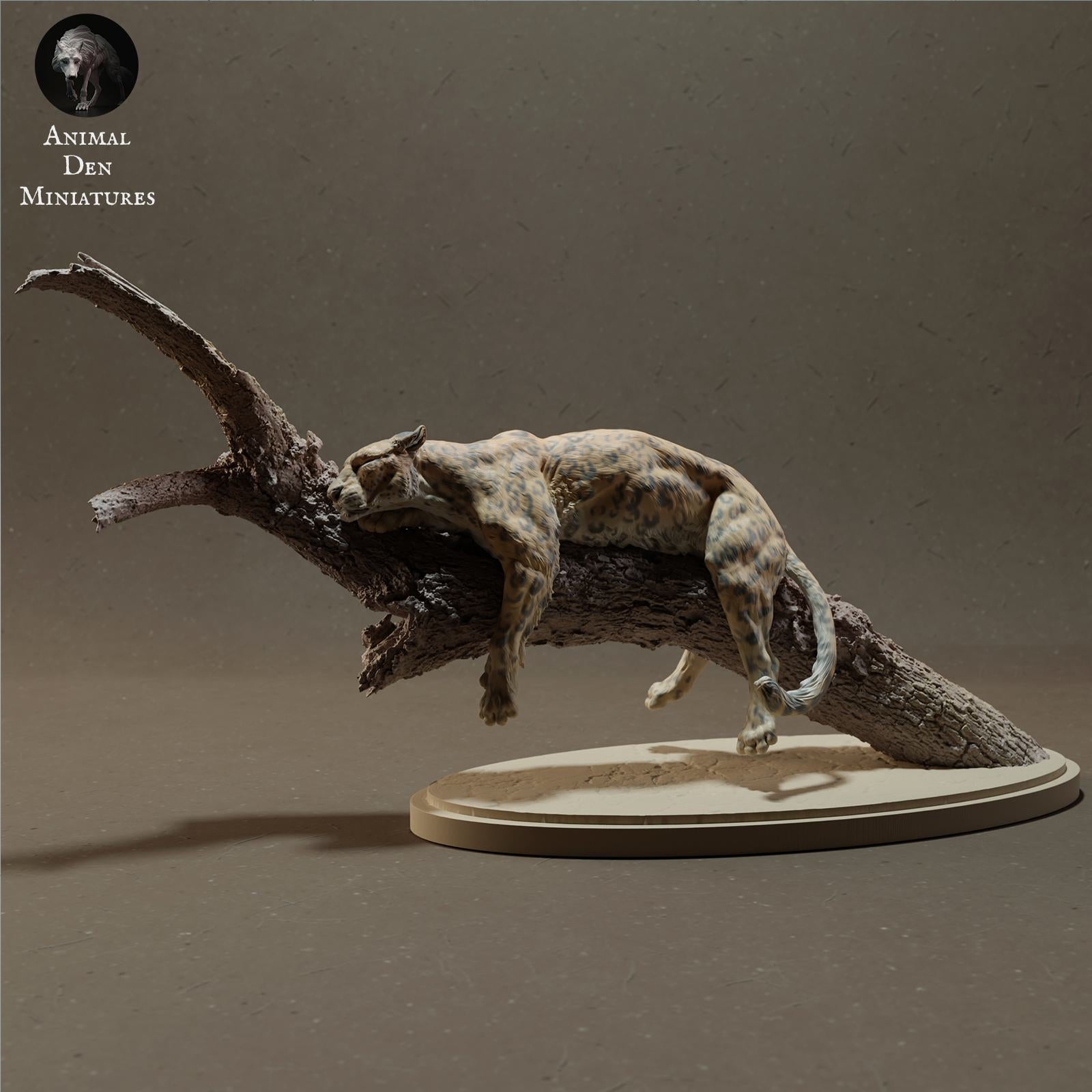 Produktfoto Tier Figur Diorama, Modellbau: 0: Wildtier Figur: Afrikanischer Leopard auf Baum (Ref 01_01_46)