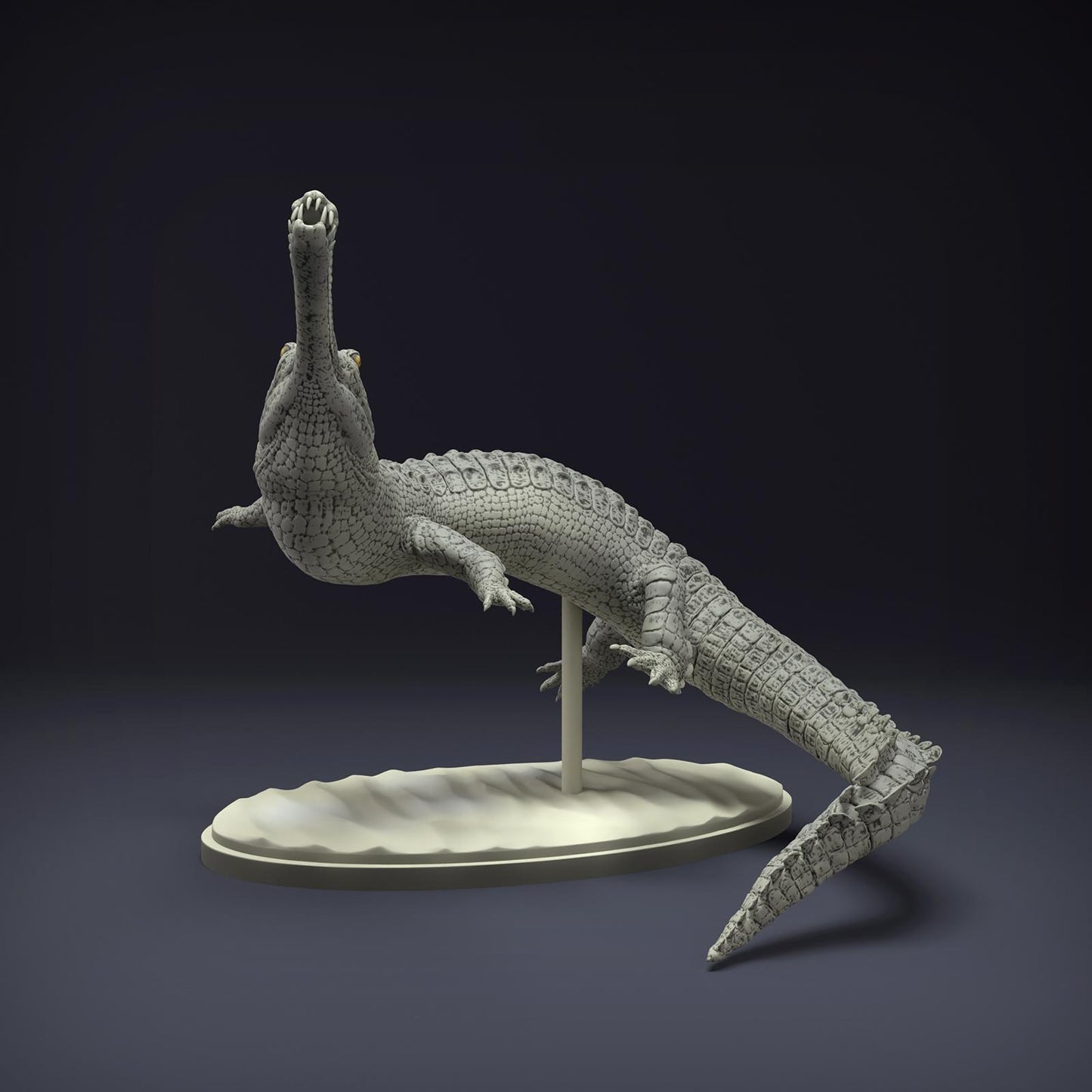 Produktfoto Tier Figur Diorama, Modellbau: 0: Dschungel Tier Figur: schwimmender Gangesgavial (Ref 01_01_79)