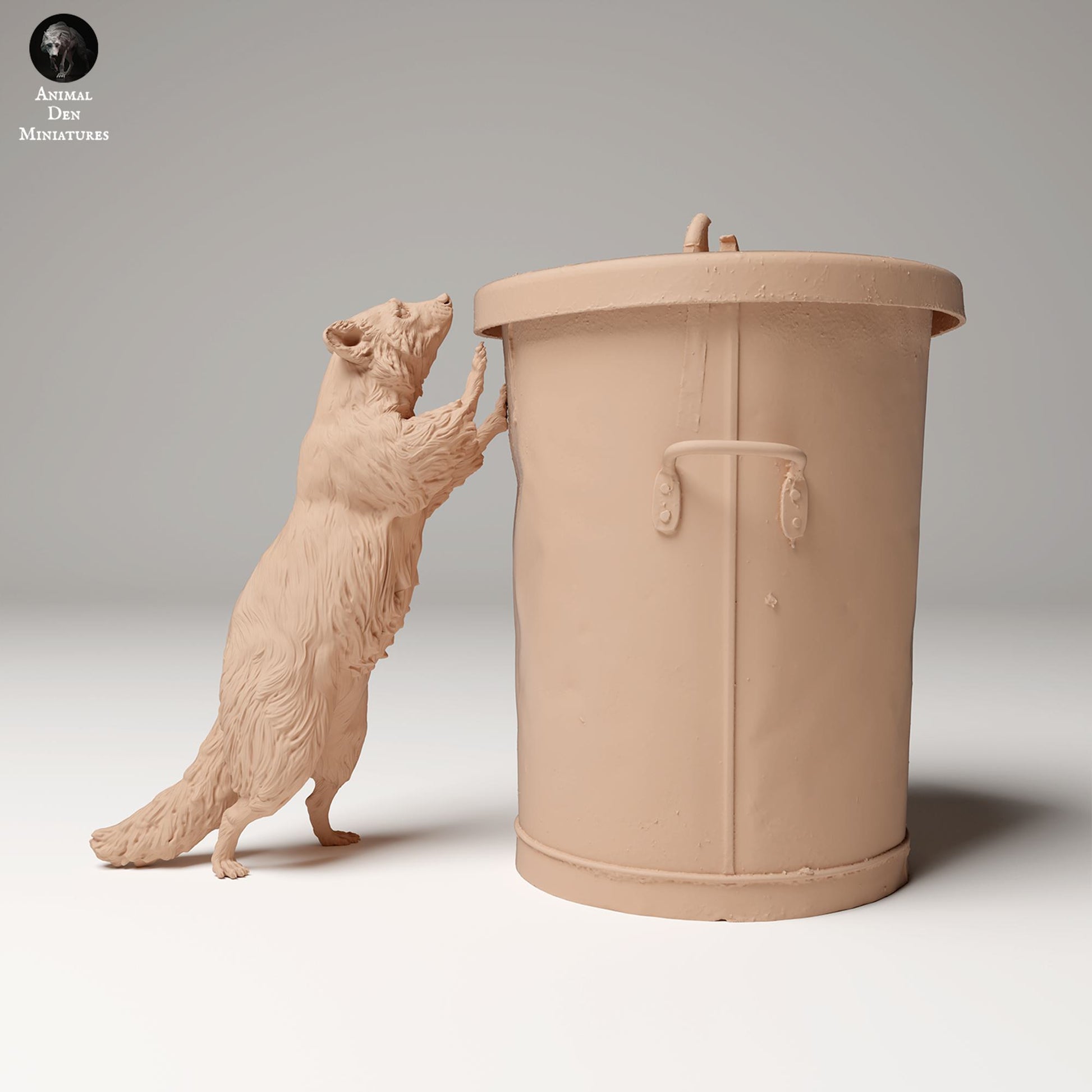 Product photo Animal Figure Diorama, Model Building: 0: Wildlife Figure: Raccoon standing on trash (Ref 24_09_07)