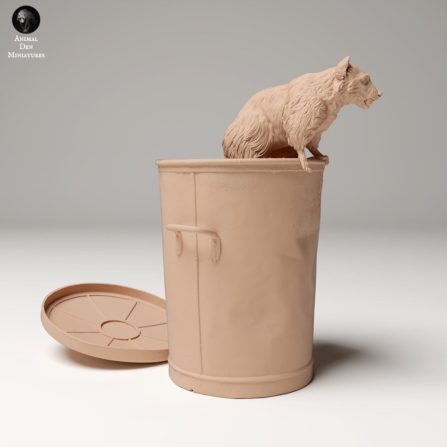 Foto do produto de figura de animal em diorama, modelismo: 0: Figura de animal selvagem: guaxinim no lixo – Guaxinim comum (Ref 24_09_09)