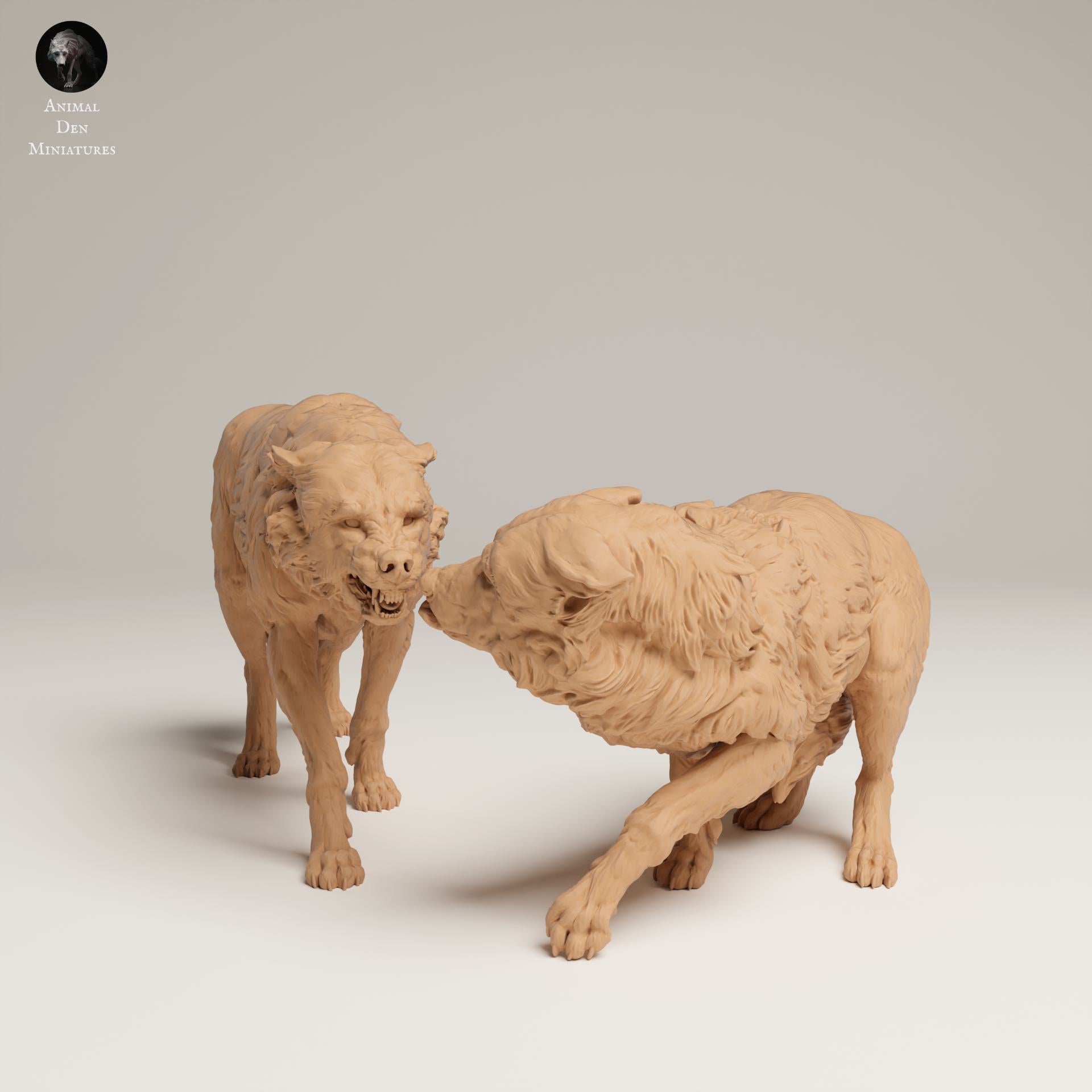 Produktfoto Tier Figur Diorama, Modellbau: 0: Wildtier Figur: Aggressiver Grauwolf (Ref 25_06_09)