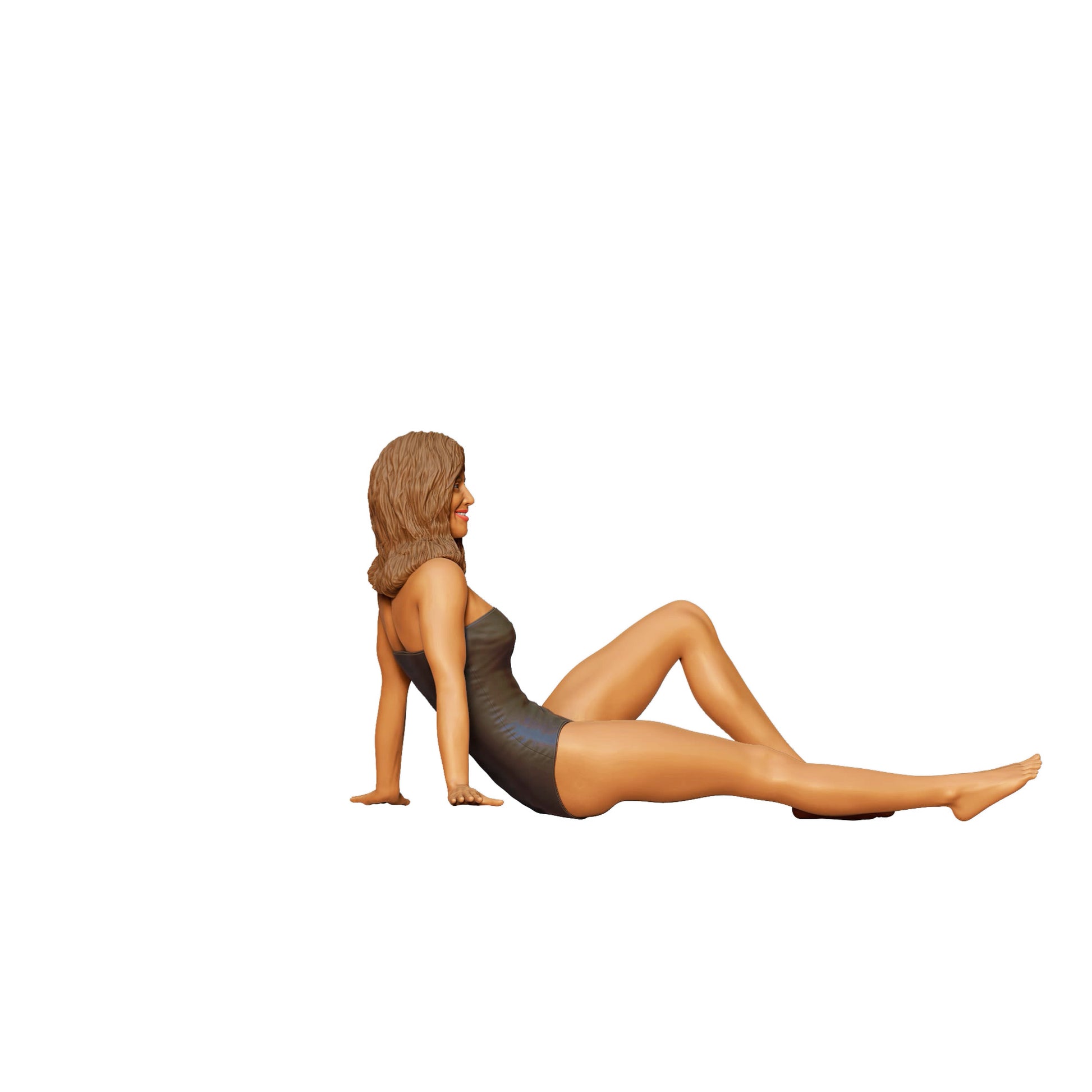 Diorama model building product photo 0: Reclining woman in swimsuit – figure in relaxed beach pose (Ref. No. 435)