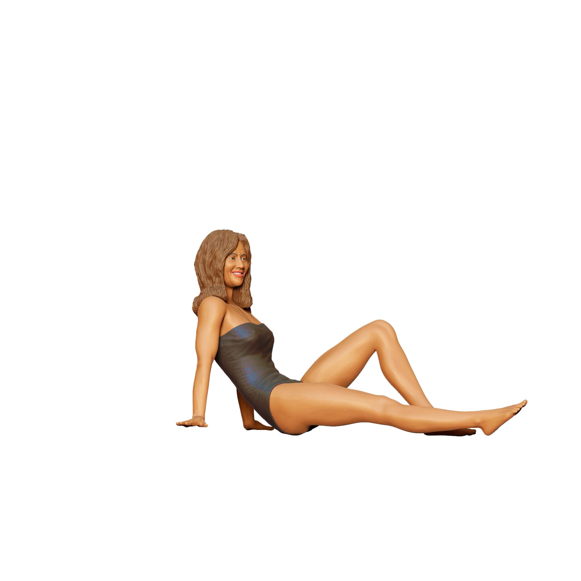 Diorama model building product photo 0: Reclining woman in swimsuit – figure in relaxed beach pose (Ref. No. 435)