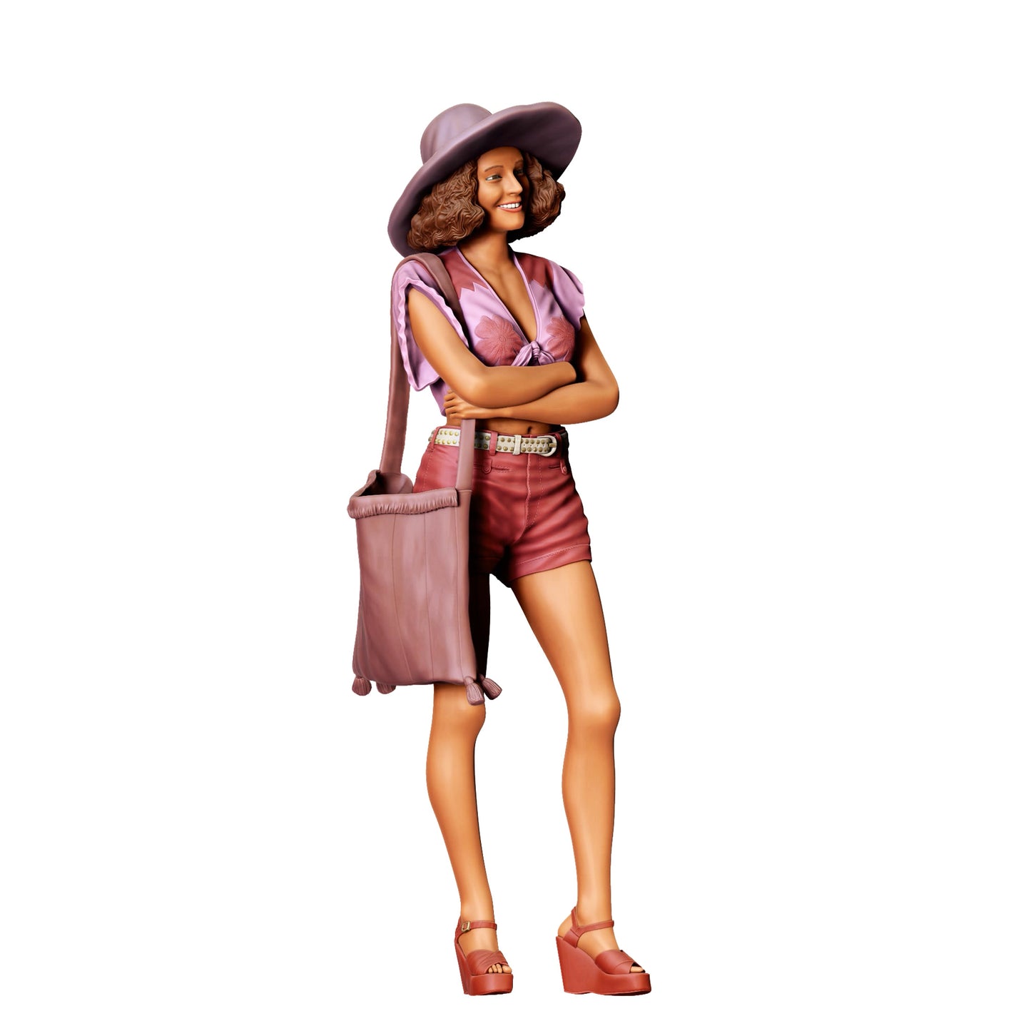 Diorama Modellbau Produktfoto 0: Frau mit Hut und Tasche – Figur in sommerlicher Kleidung (Ref. Nr. 426)