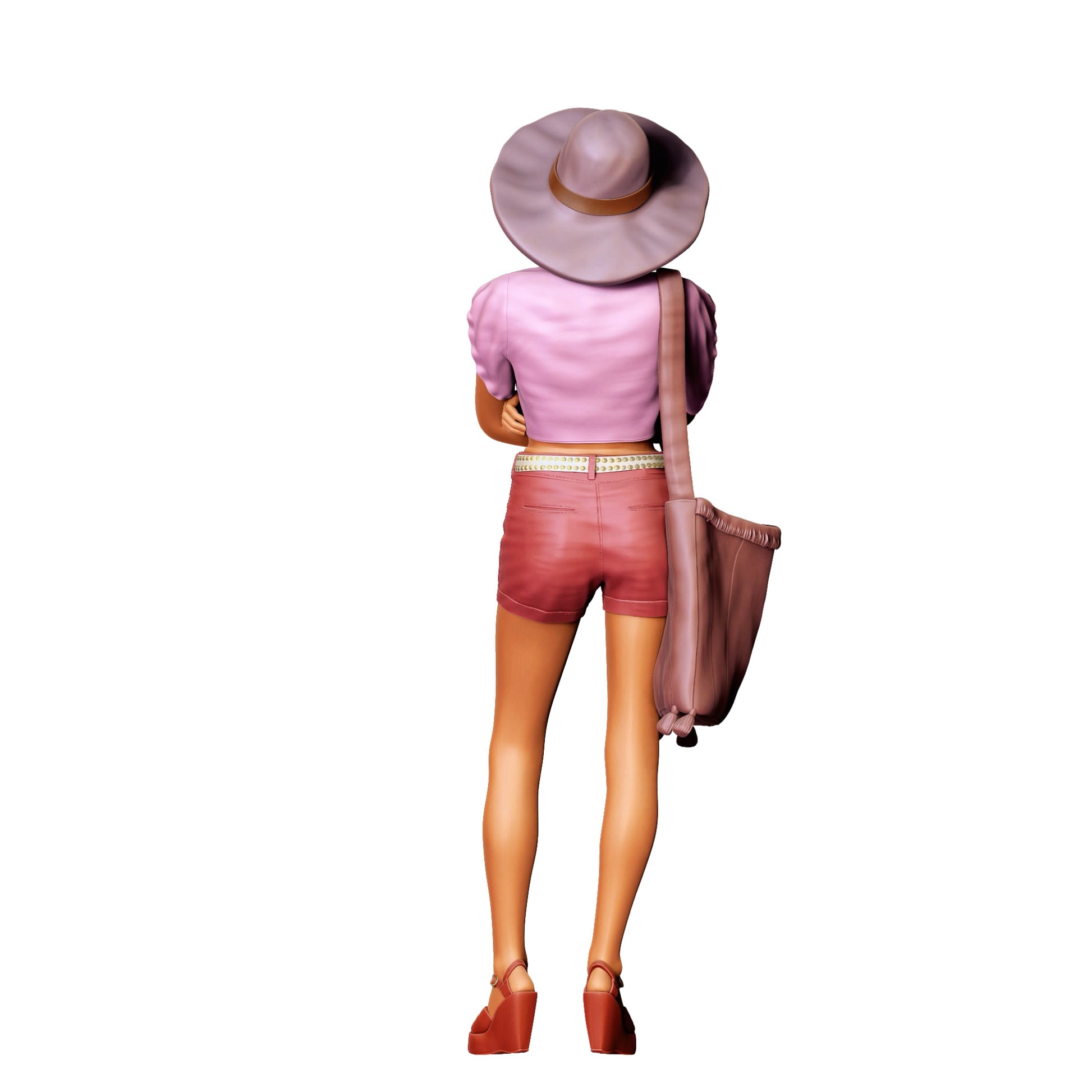 Diorama Modellbau Produktfoto 0: Frau mit Hut und Tasche – Figur in sommerlicher Kleidung (Ref. Nr. 426)