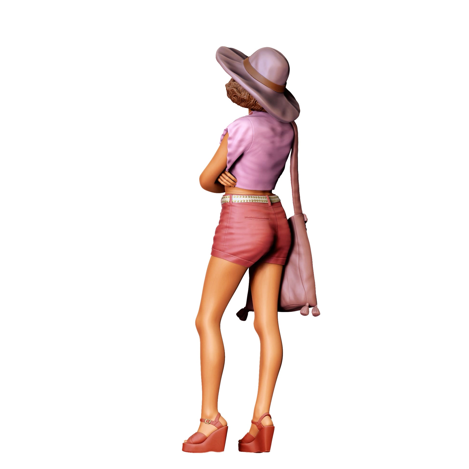 Diorama Modellbau Produktfoto 0: Frau mit Hut und Tasche – Figur in sommerlicher Kleidung (Ref. Nr. 426)