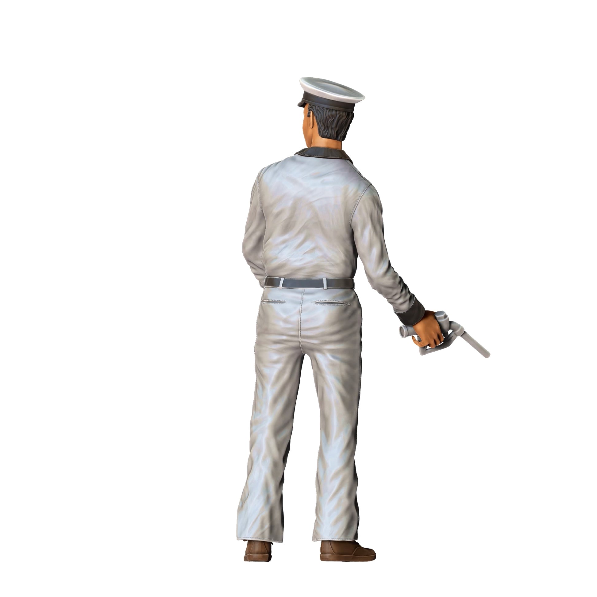 Produktfoto Diorama und Modellbau Miniatur Figur: Tankstelle - Mann an Zapfsäule, altmodisch