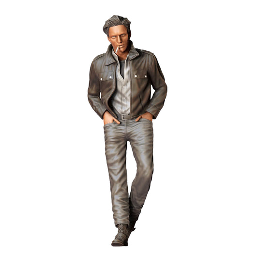 Foto do produto 0: Homem com jaqueta de couro 2 - Estilo Rockabilly Rock n Roll