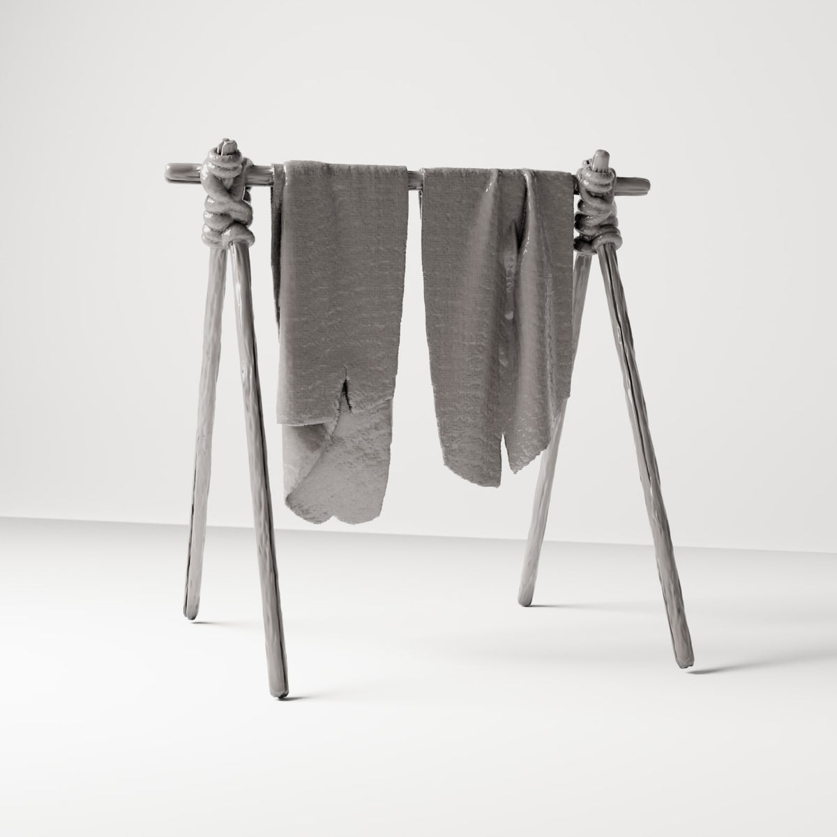 MyPortal 222 3: Artigianato da diorama: telaio per essiccare le pelli con pelli (Rif. 222D)