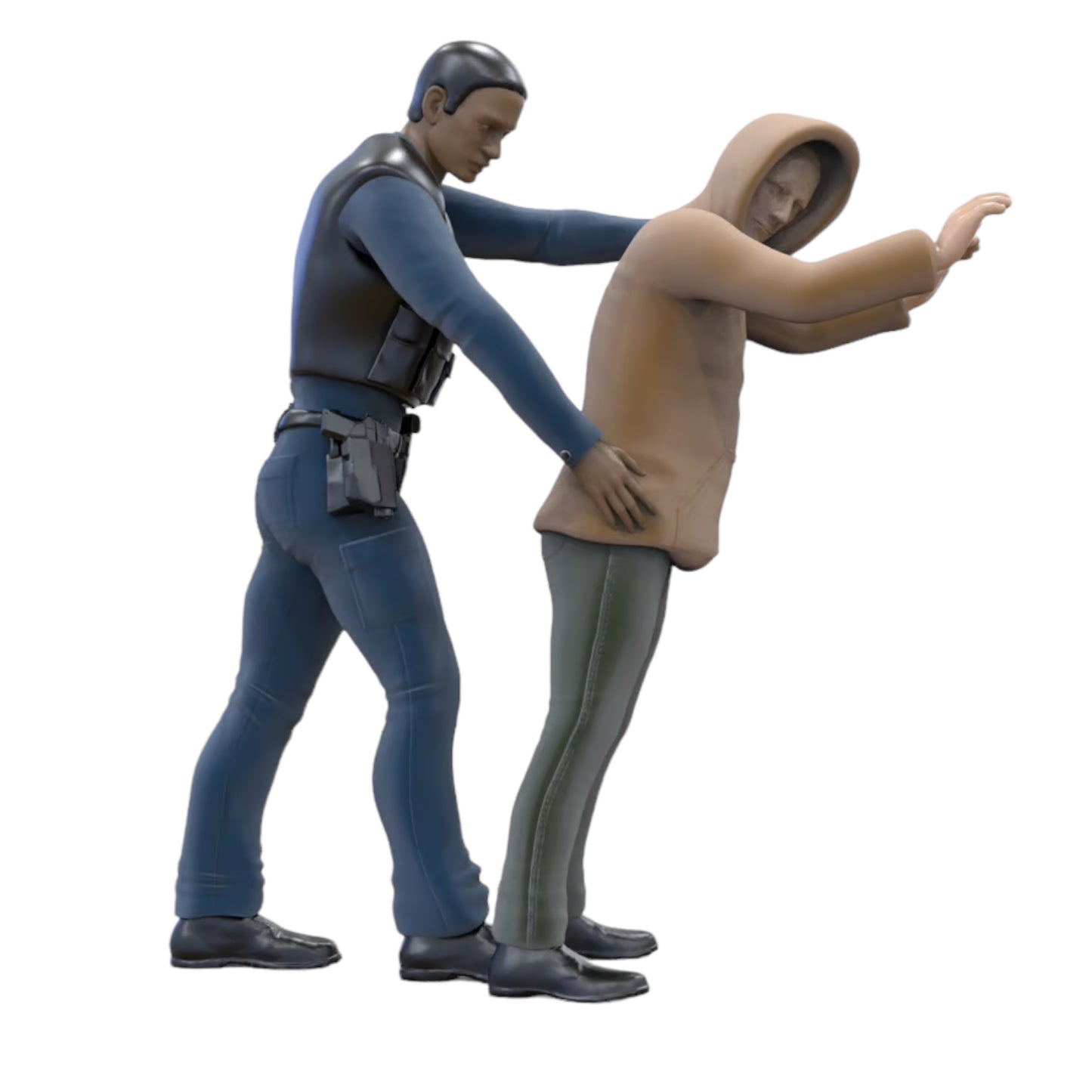 Diorama modelářství produktová fotografie 0: Američtí policisté a policistky set