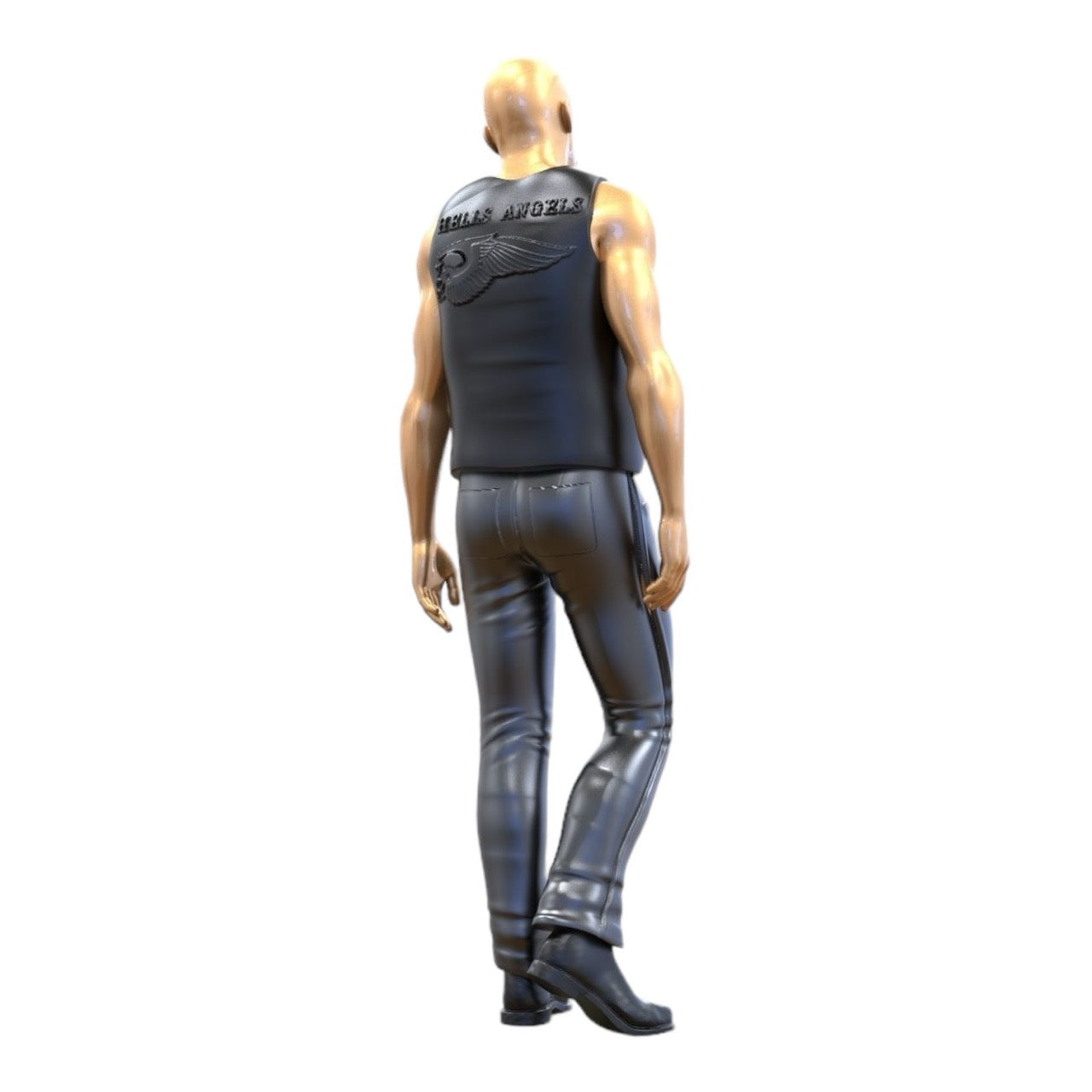 Miniaturní figurka Biker/Gang člen s vestou: Plešatý (č. 283)