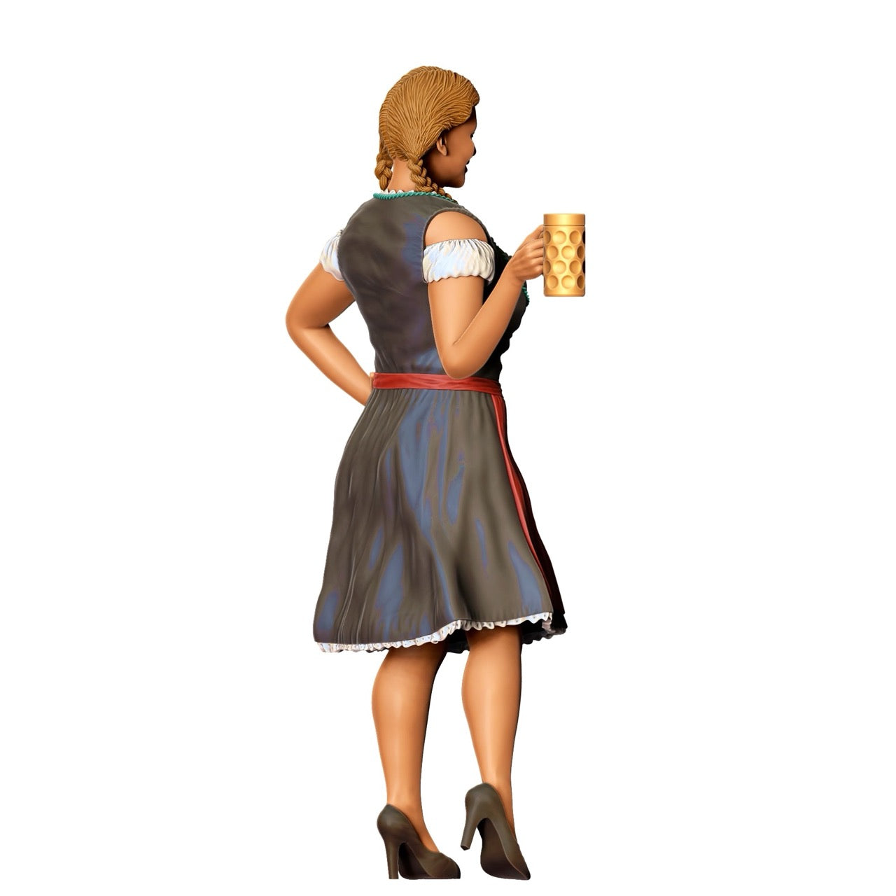 Miniatura Figur Oktoberfest: Wiesen Gäste: Žena v tradičním dirndlu s pivním džbánem (č. 290)