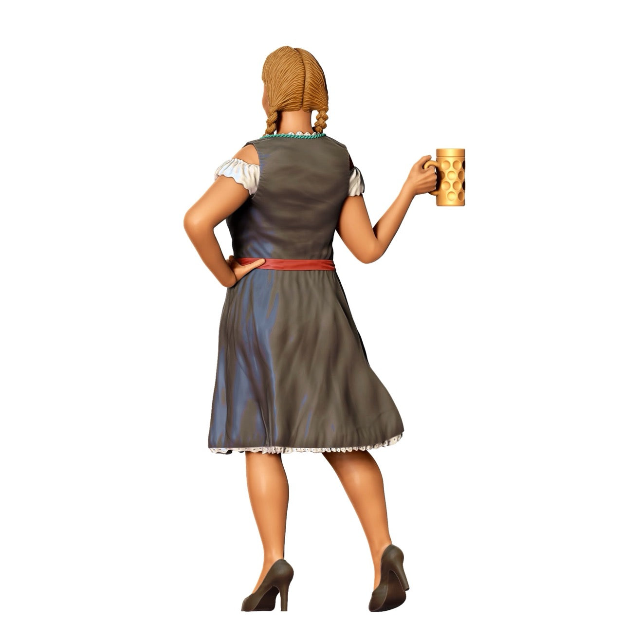 Miniatura Figur Oktoberfest: Wiesen Gäste: Žena v tradičním dirndlu s pivním džbánem (č. 290)