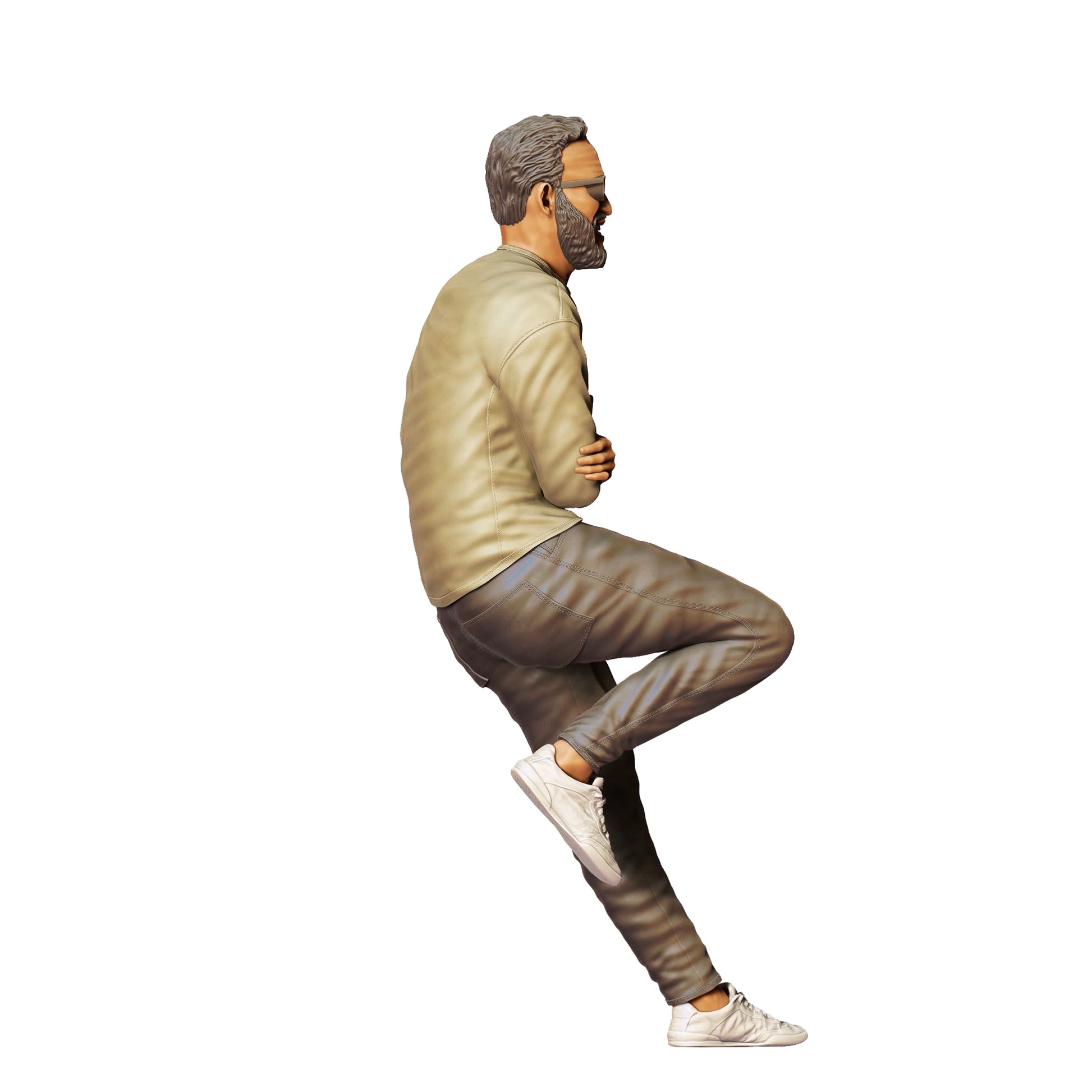 Diorama model building product photo 0: People leaning on car - Man 1 (Ref. No. 339)