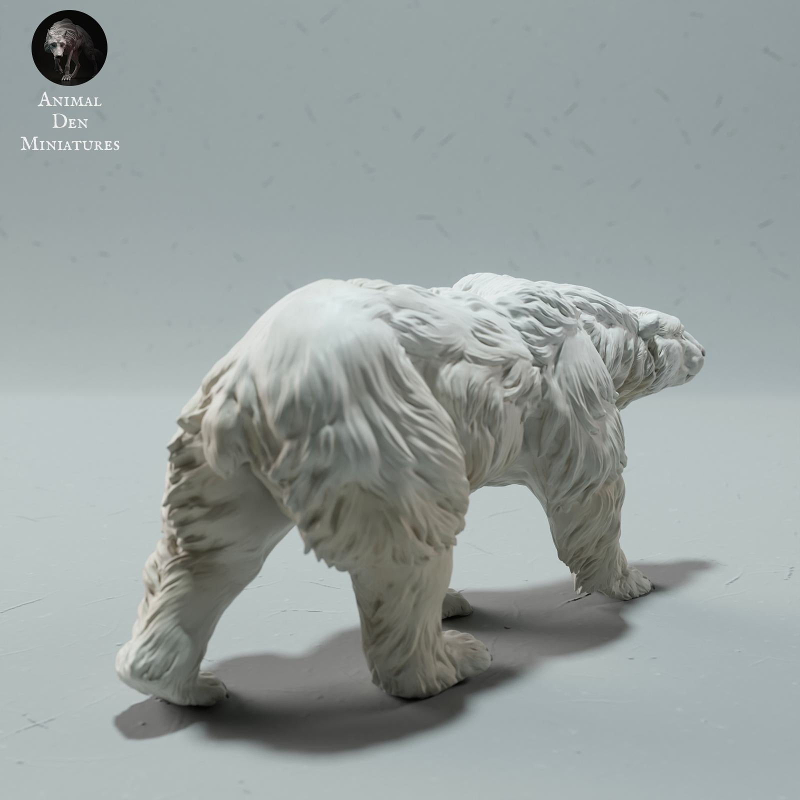 Zdjęcie produktu Figurki zwierząt Diorama, Modelarstwo: 0: Figurki dzikich zwierząt: idący niedźwiedź polarny – Polar Bear (Ref 01_01_24)