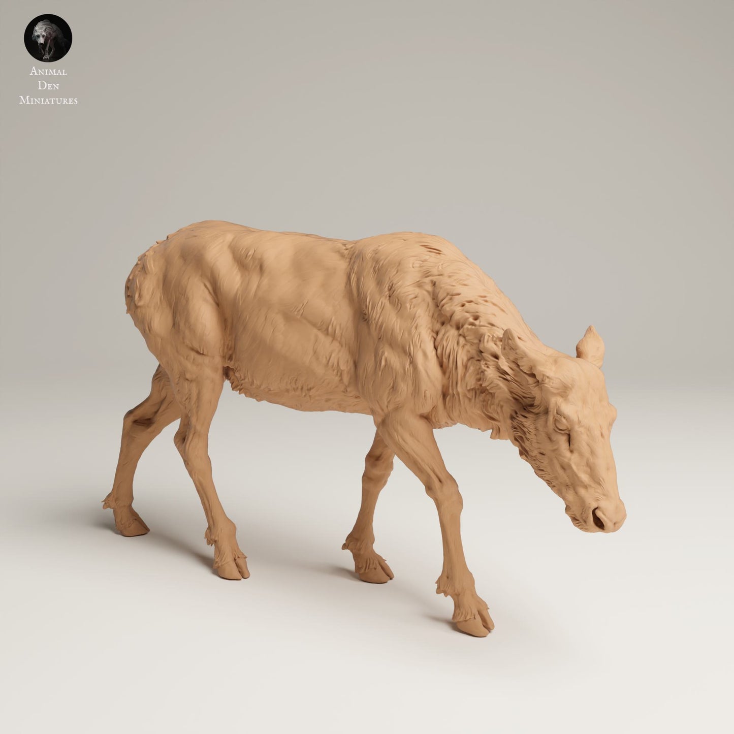 Produktfoto Tier Figur Diorama, Modellbau: 0: Wildtier Figur: fressende Rocky-Mountain-Wapiti-Kuh (Ref 25_06_01)