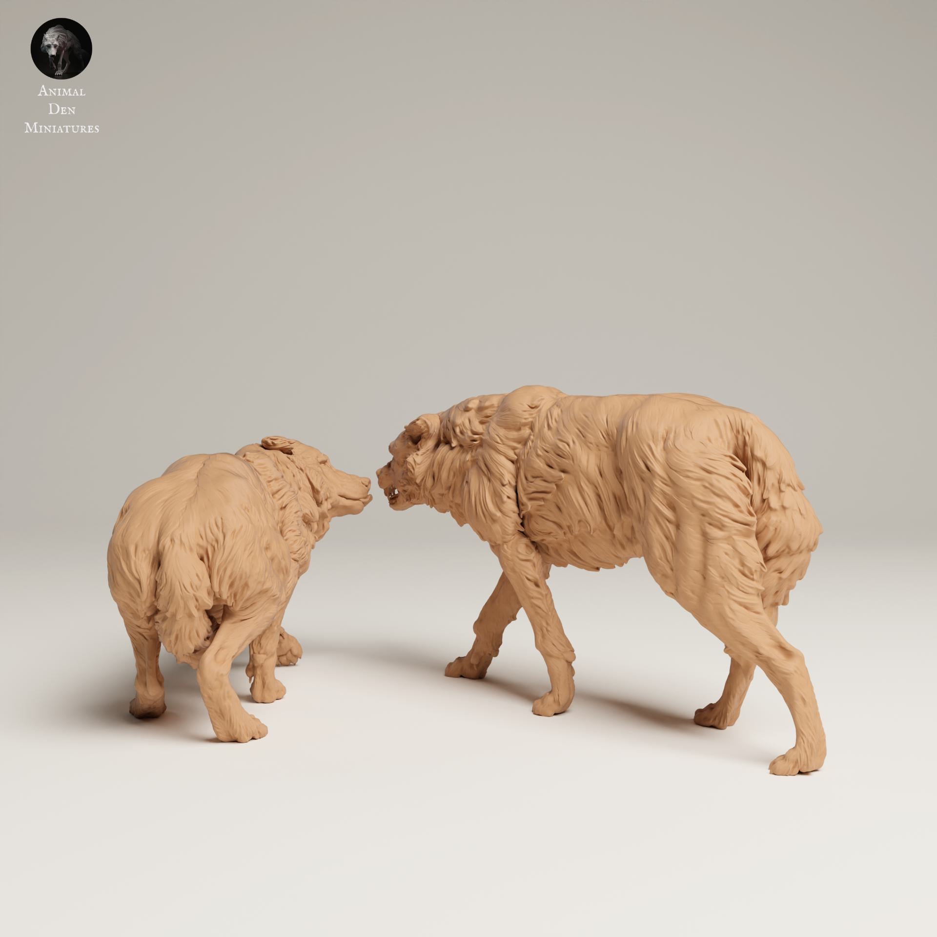 Produktfoto Tier Figur Diorama, Modellbau: 0: Wildtier Figur: Aggressiver Grauwolf (Ref 25_06_09)