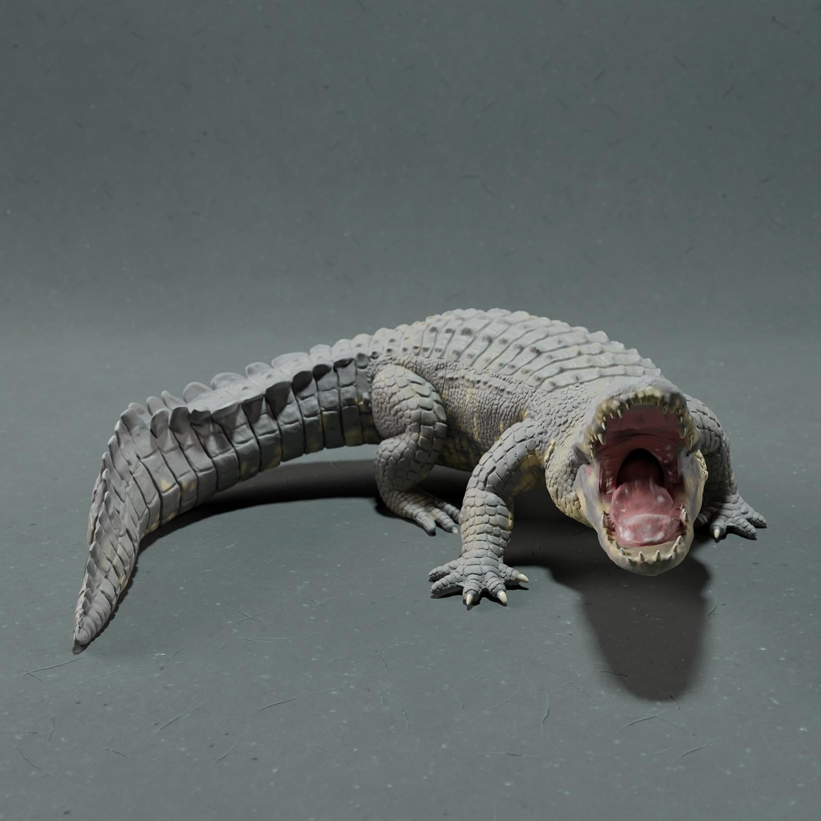 Produktfoto Tier Figur Diorama, Modellbau: 0: Wildtier Figur: Amerikanischer Alligator – Angriffspose (Ref 01_01_78)