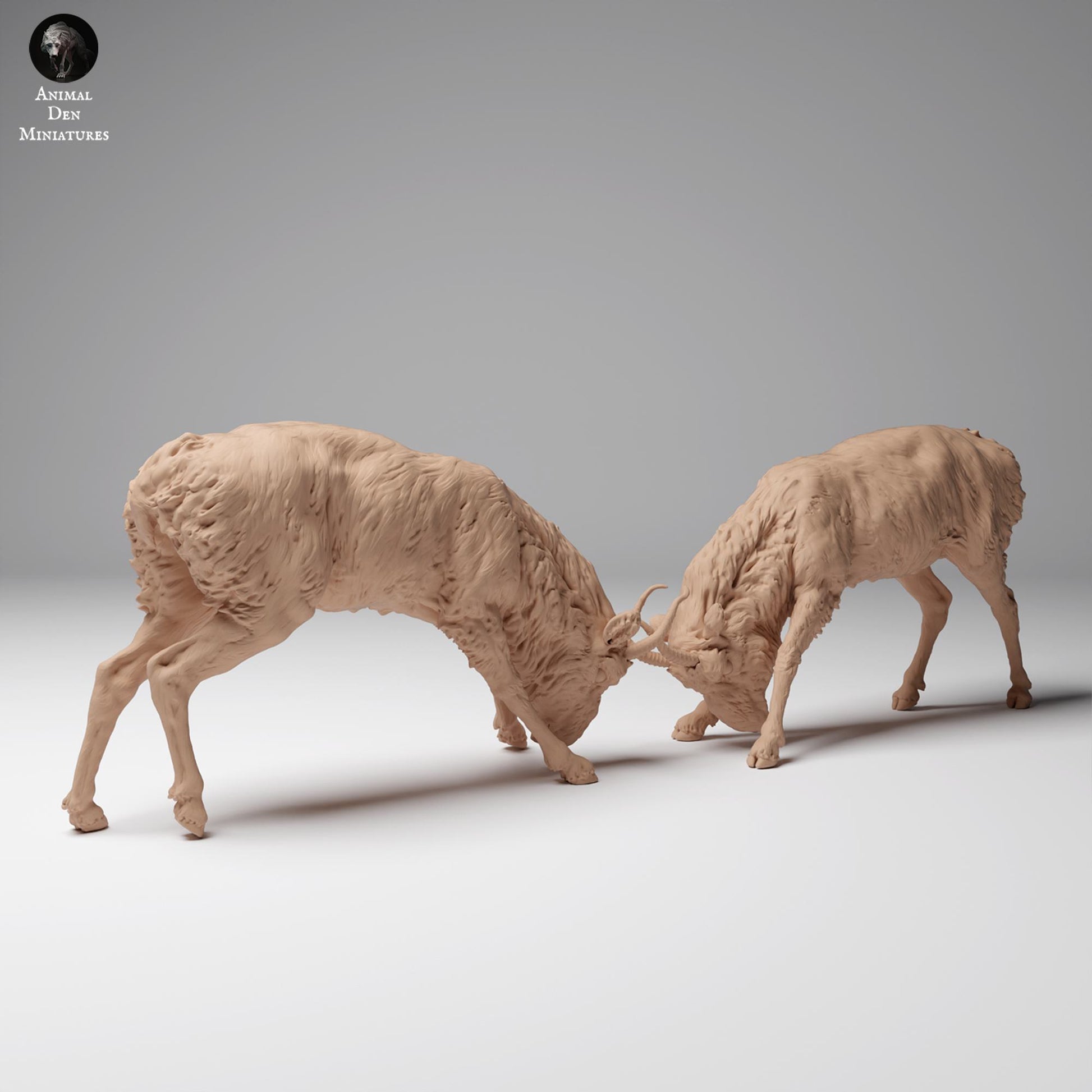 Produktfoto Tier Figur Diorama, Modellbau: 0: Wildtier Figur: kämpfende Mongolische Saiga-Männchen (Ref 24_12_08)