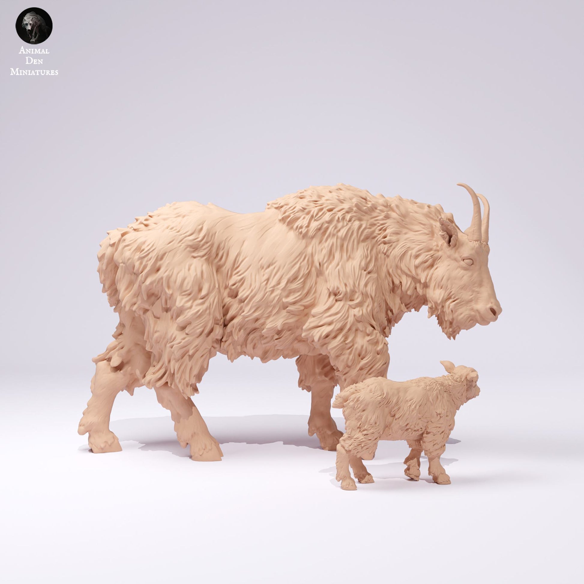 Produktfoto Tier Figur Diorama, Modellbau: 0: Wildtier Figur: Rocky Mountain Ziege mit Jungtier (Ref 25_01_02)