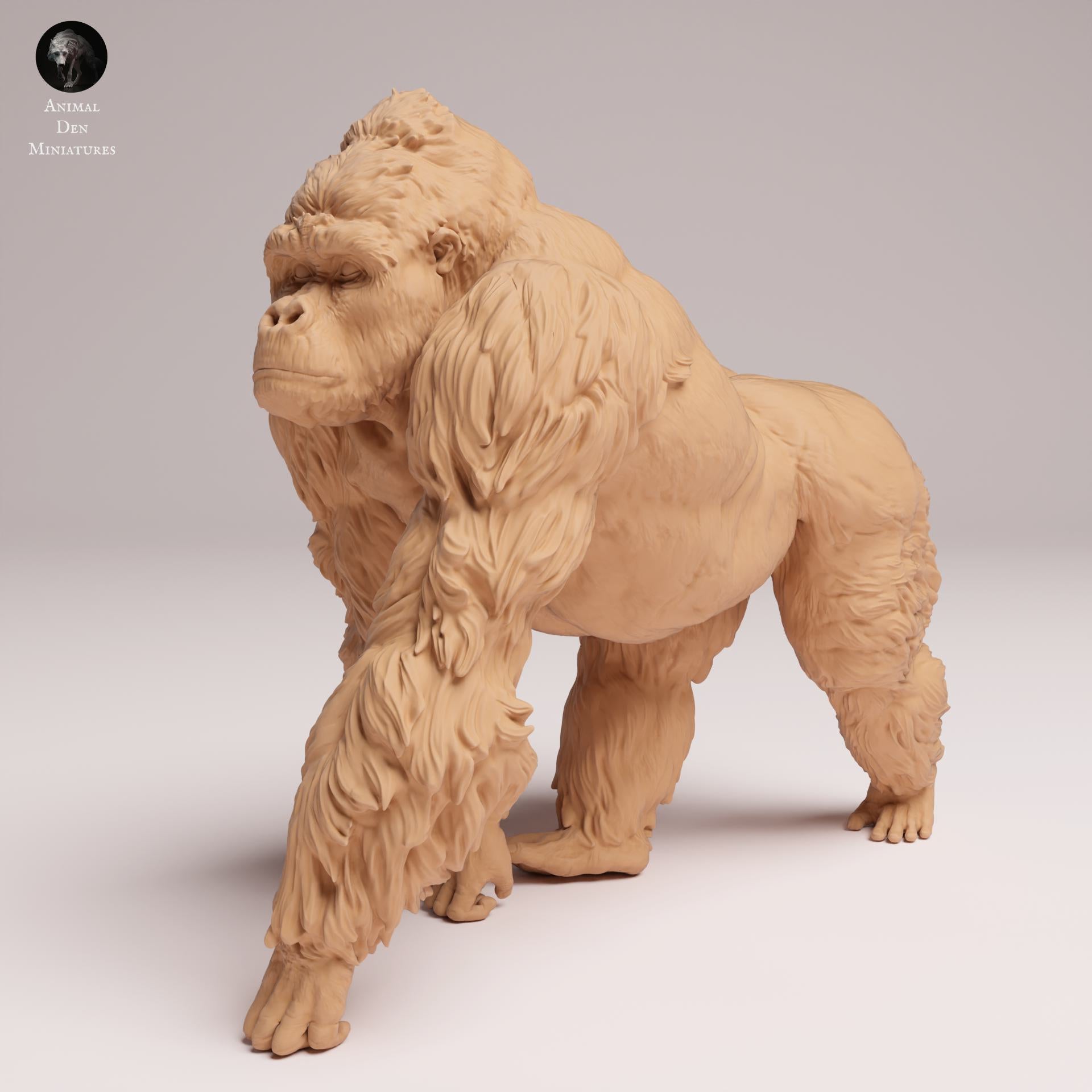 Zdjęcie produktu Figurka zwierzęcia Diorama, Modelarstwo: 0: Figurka zwierzęcia dżungli: Goryl nizinny wschodni – Srebrny grzbiet (Ref 25_07_08)