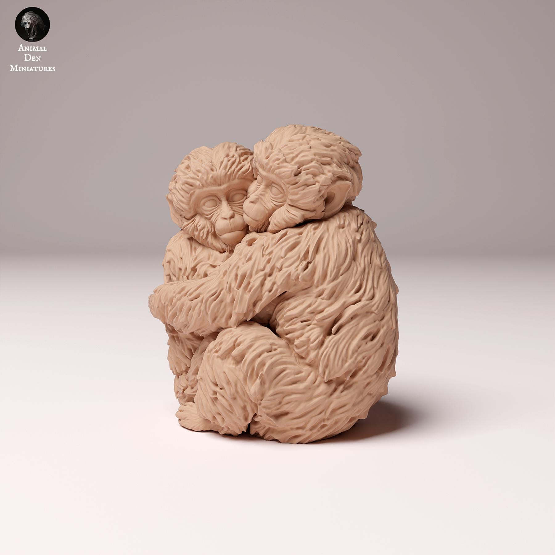 Produktfoto Tier Figur Diorama, Modellbau: 0: Wildtier Figur: Japanische Makakenbabys – Umarmung (Ref 24_10_06)