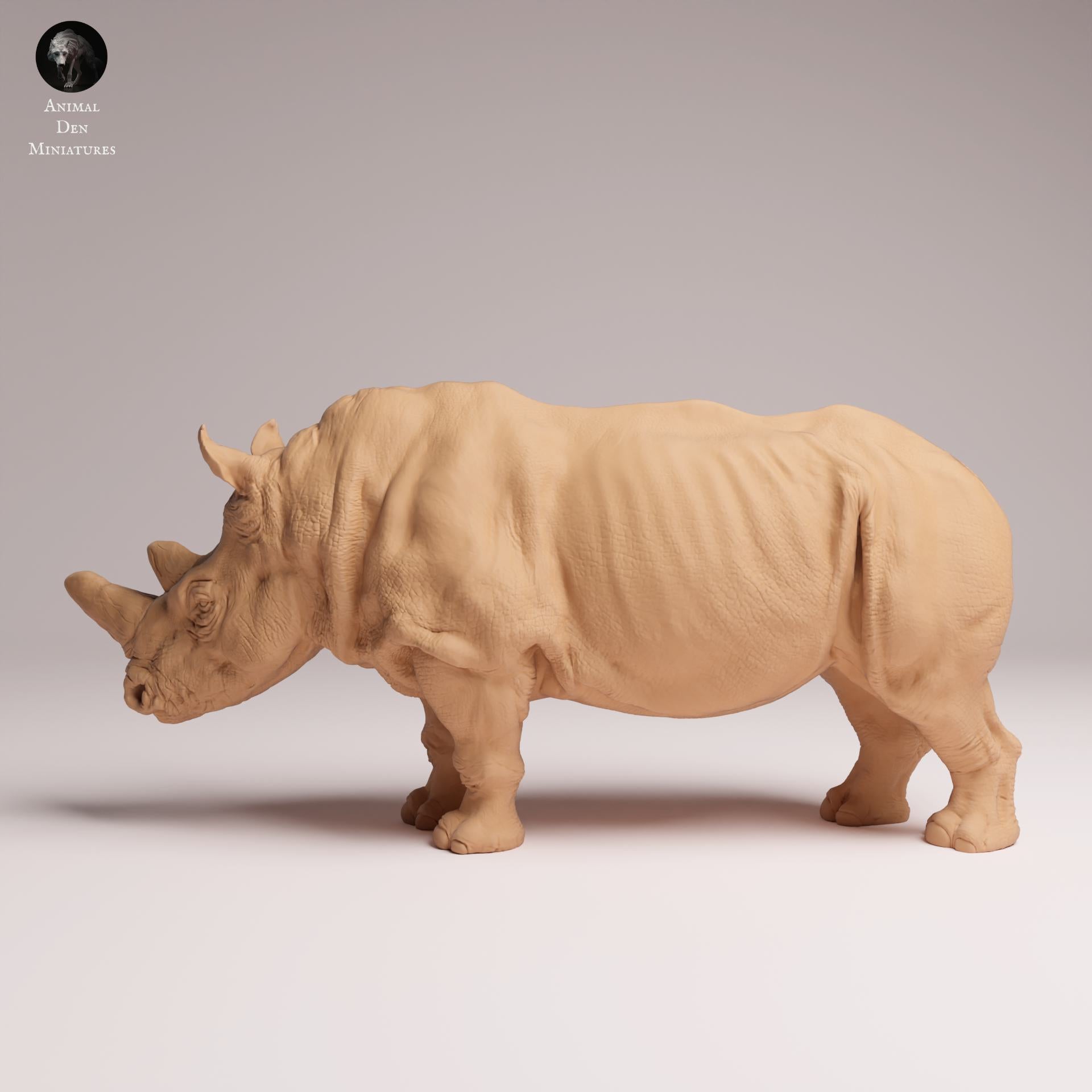 Product photo Animal Figure Diorama, Model Building: 0: Wildlife Figure: Northern White Rhinoceros – pre-made (Ref 25_07_02)