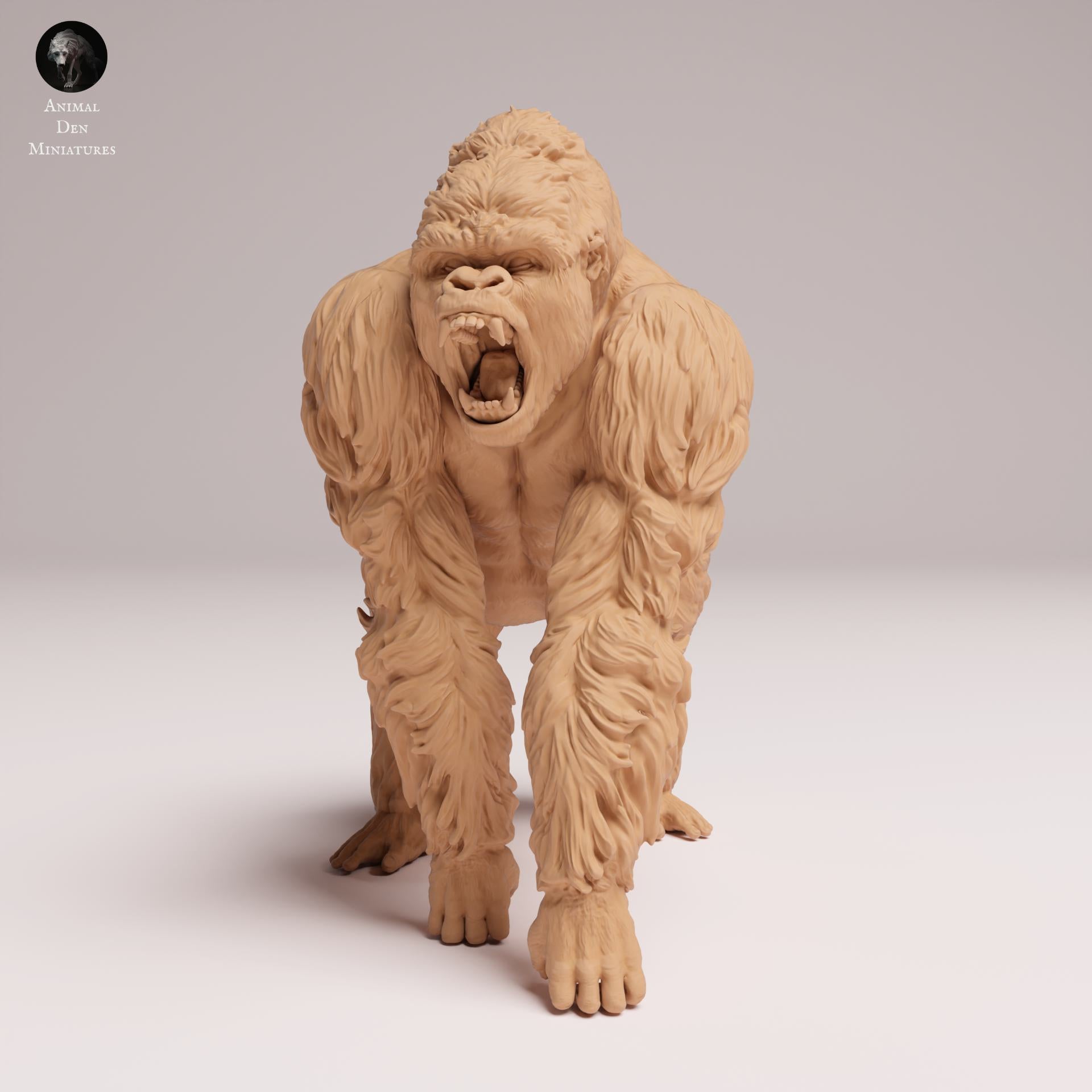 Product photo Animal Figure Diorama, Model Building: 0: Jungle Animal Figure: Aggressive Eastern Lowland Gorilla – Silverback (Ref 25_07_07)
