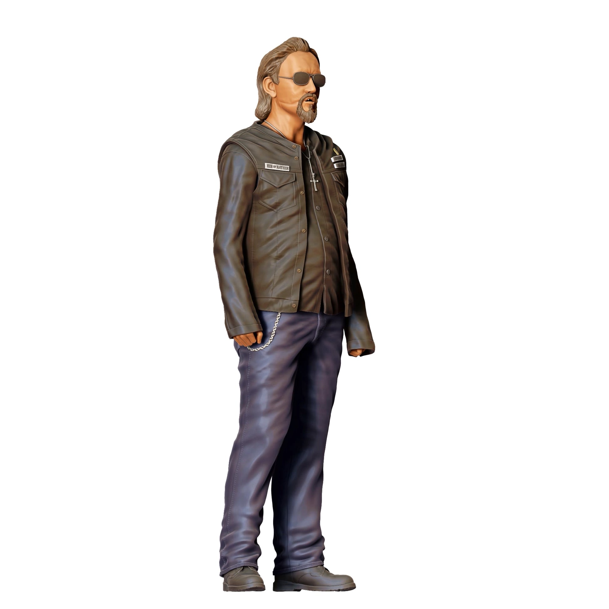 Diorama model building product photo 0: Member of a motorcycle gang - Biker 2 (Ref. No. 345)