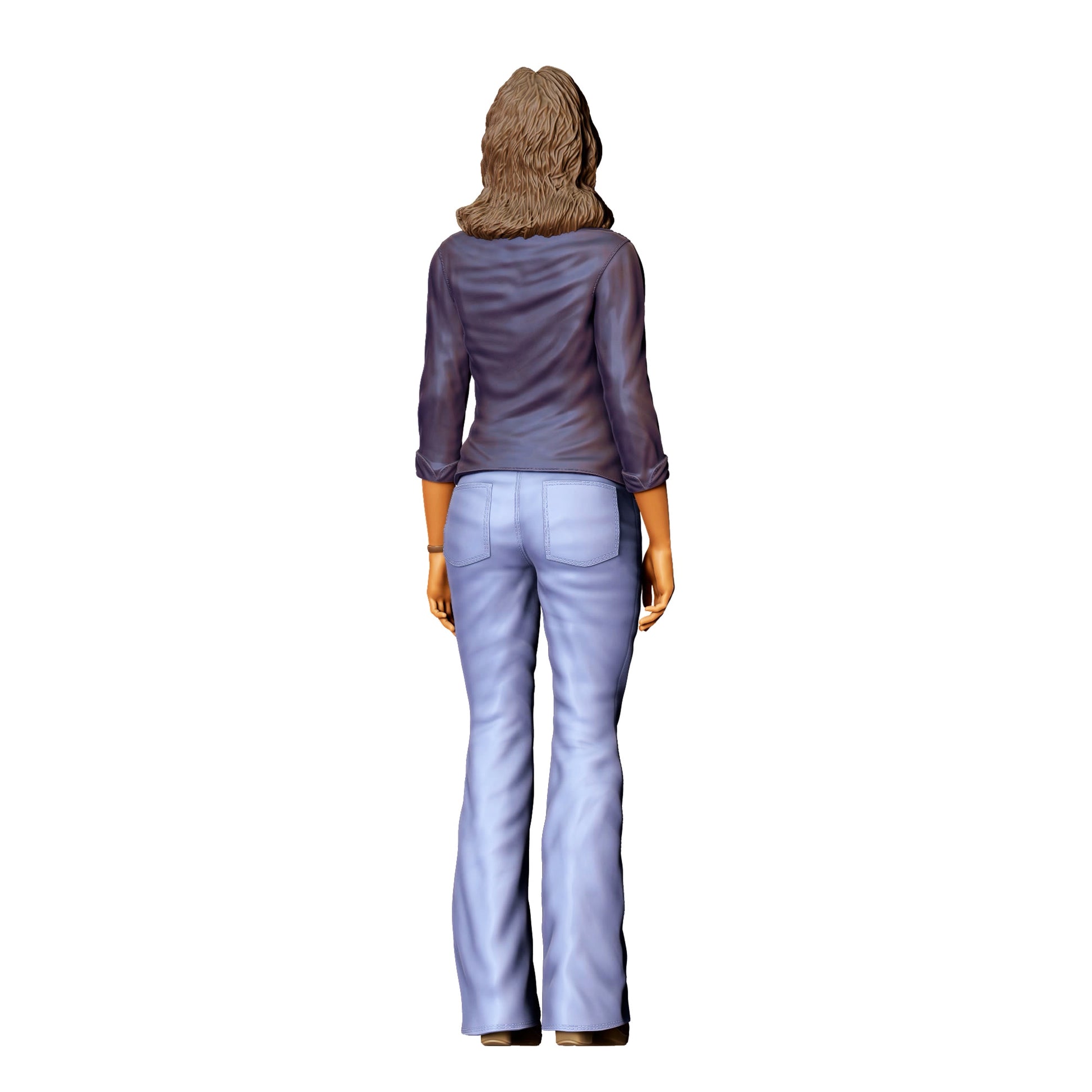 Diorama Model Building Product Photo 0: Standing Woman in Casual Clothing – Neutral Pose with Long Hair (Ref. No. 400)