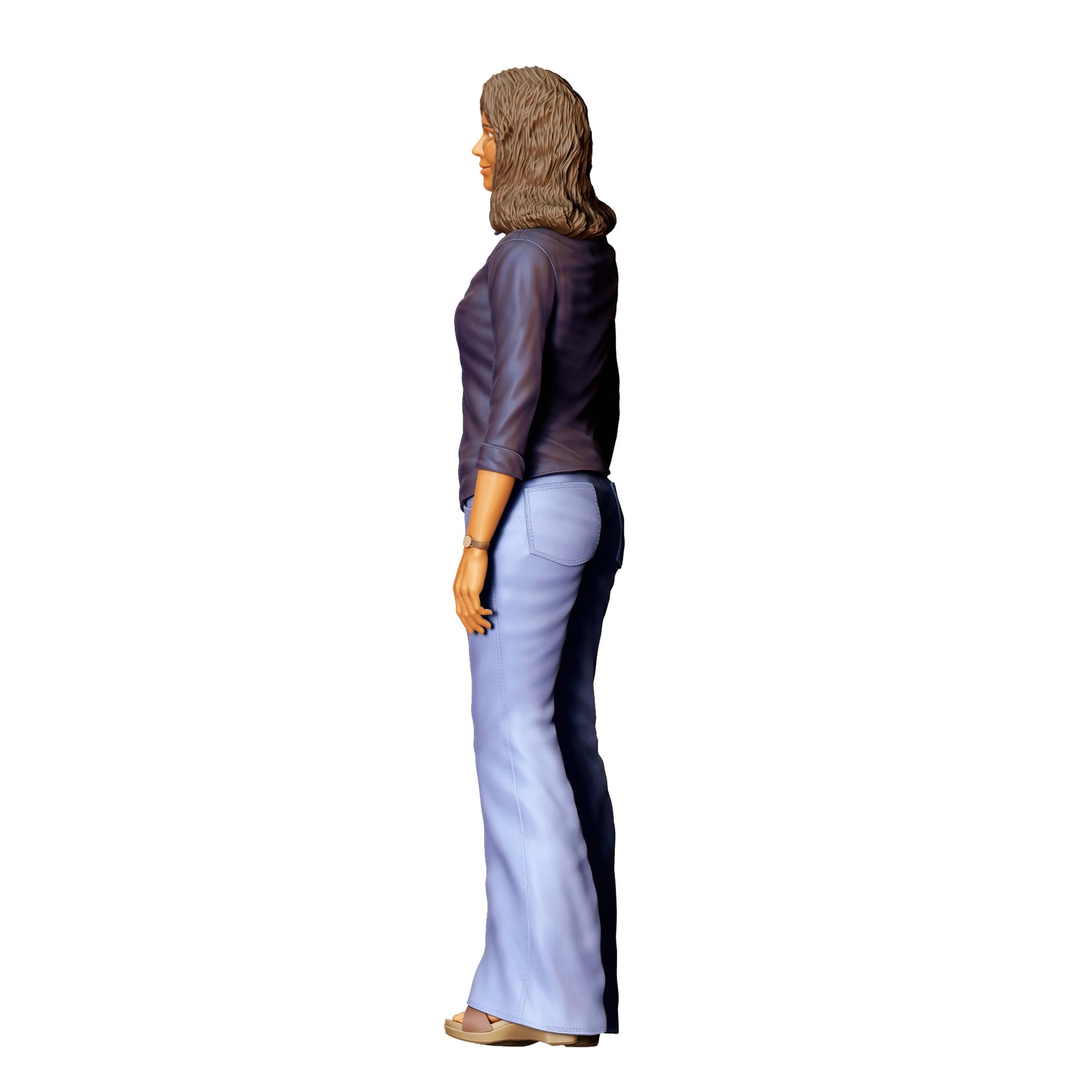 Diorama Model Building Product Photo 0: Standing Woman in Casual Clothing – Neutral Pose with Long Hair (Ref. No. 400)