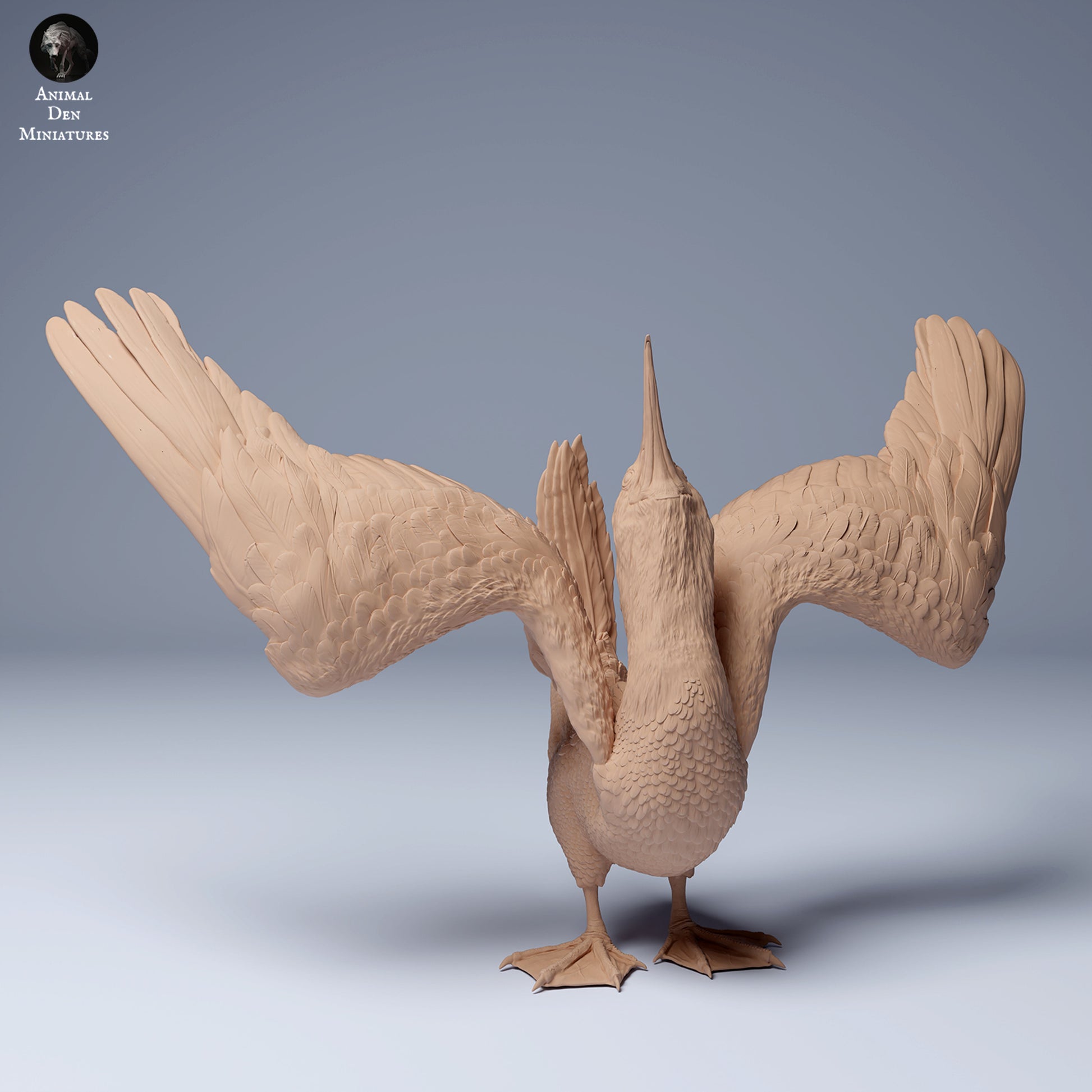 Produktfoto Tier Figur Diorama, Modellbau: 0: Meerestier Figur: Blaufußtölpel – Tanzende Pose (Ref 24_08_08)