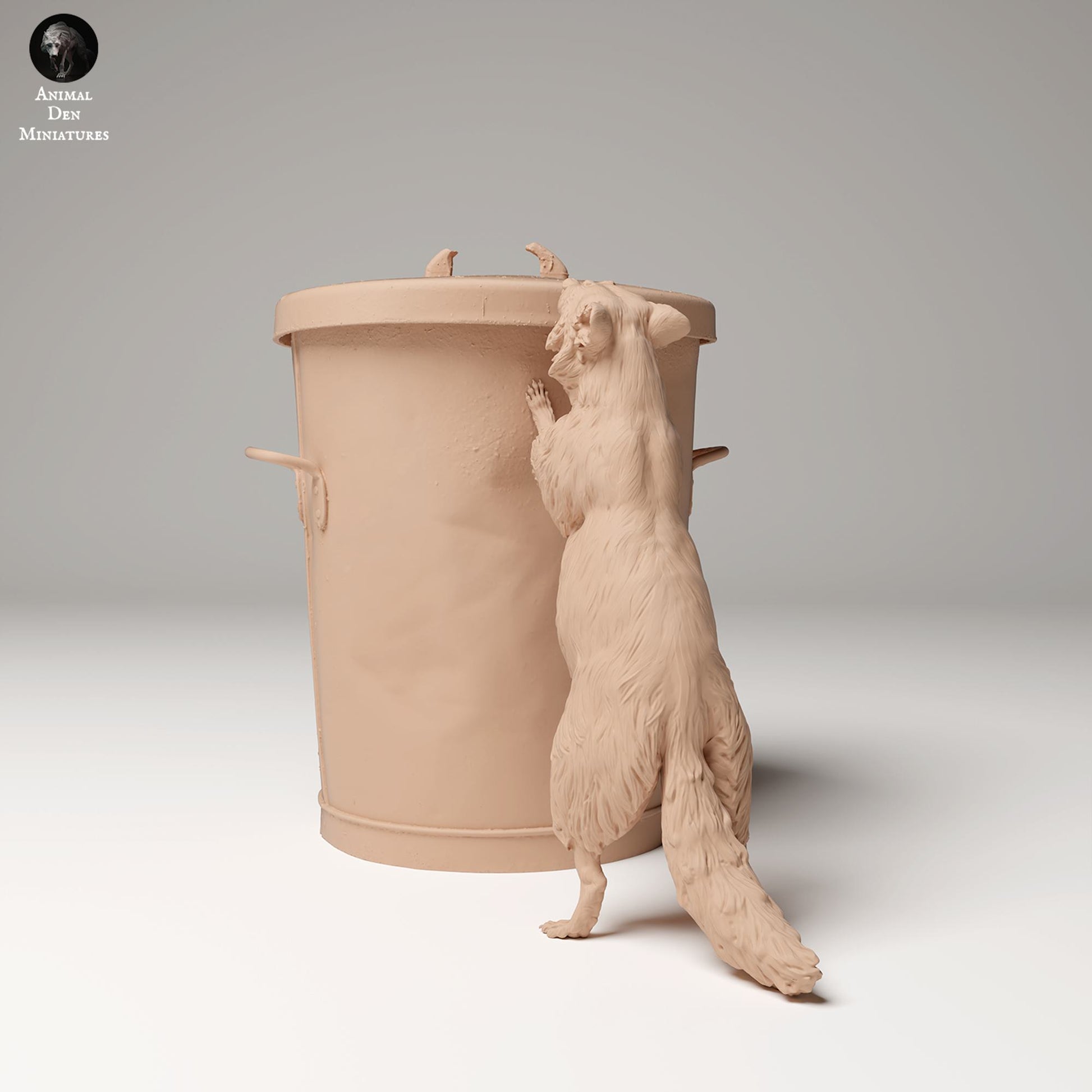 Product photo Animal Figure Diorama, Model Building: 0: Wildlife Figure: Raccoon standing on trash (Ref 24_09_07)