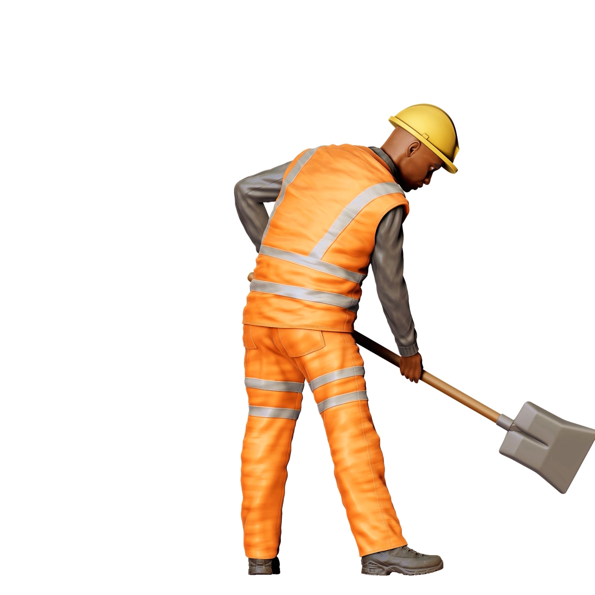 Diorama Model Building Product Photo 0: Worker on the Track with Shovel - Railway Worker/Construction Worker C (Ref. No. 389)