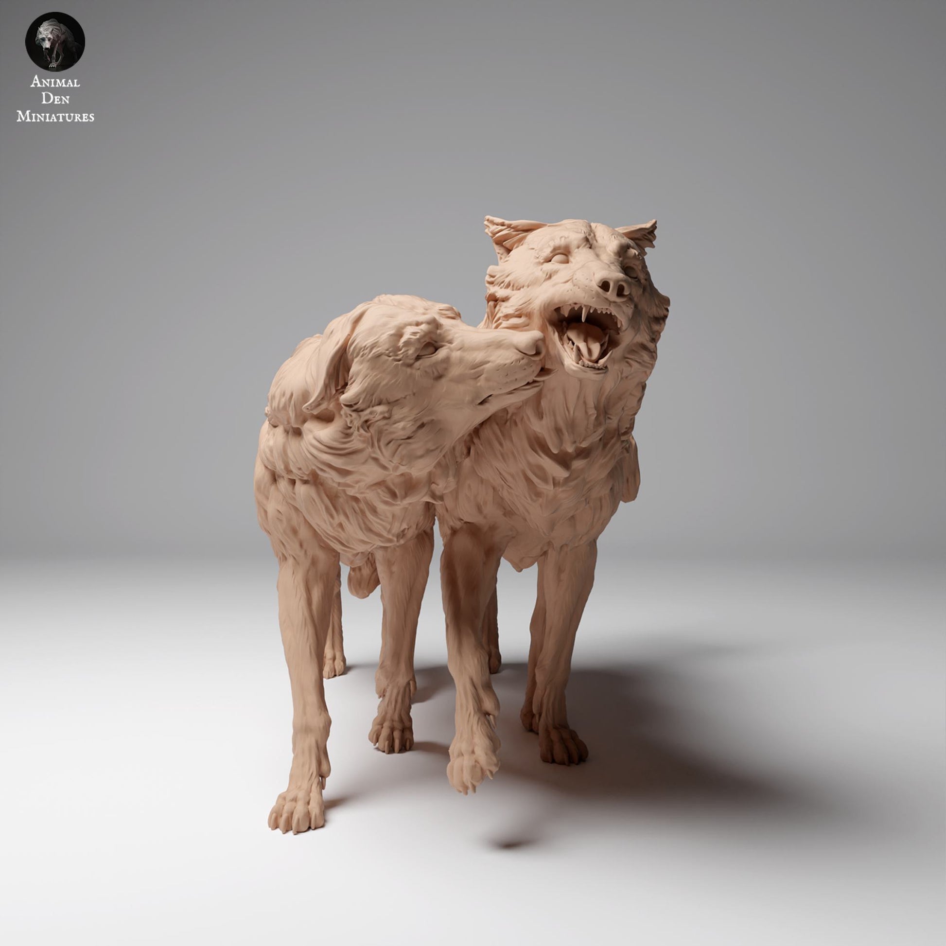 Produktfoto Tier Figur Diorama, Modellbau: 0: Wildtier Figuren: Mongolische Wölfe im Spiel (Ref 24_12_05)