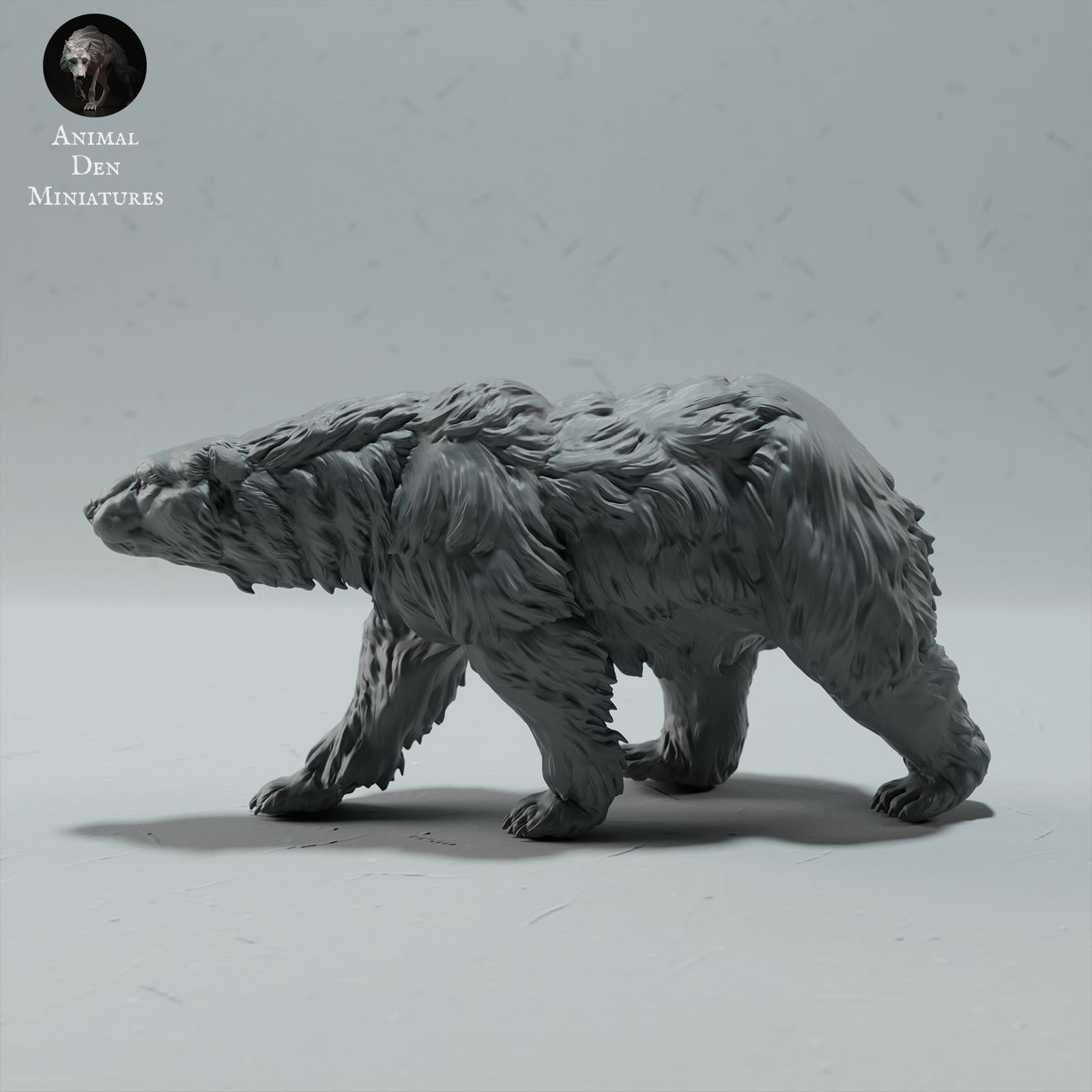 Zdjęcie produktu Figurki zwierząt Diorama, Modelarstwo: 0: Figurki dzikich zwierząt: idący niedźwiedź polarny – Polar Bear (Ref 01_01_24)