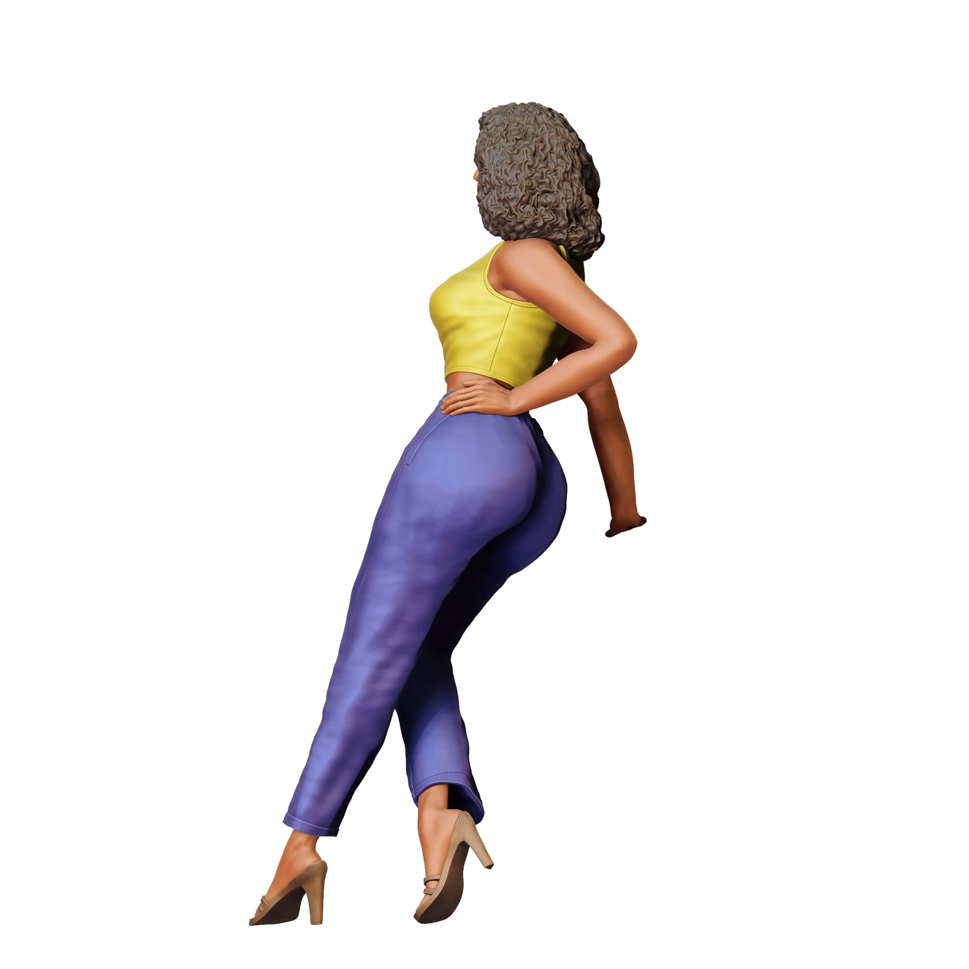 Diorama model building product photo 0: People leaning against car - Woman 1 (Ref. No. 340)