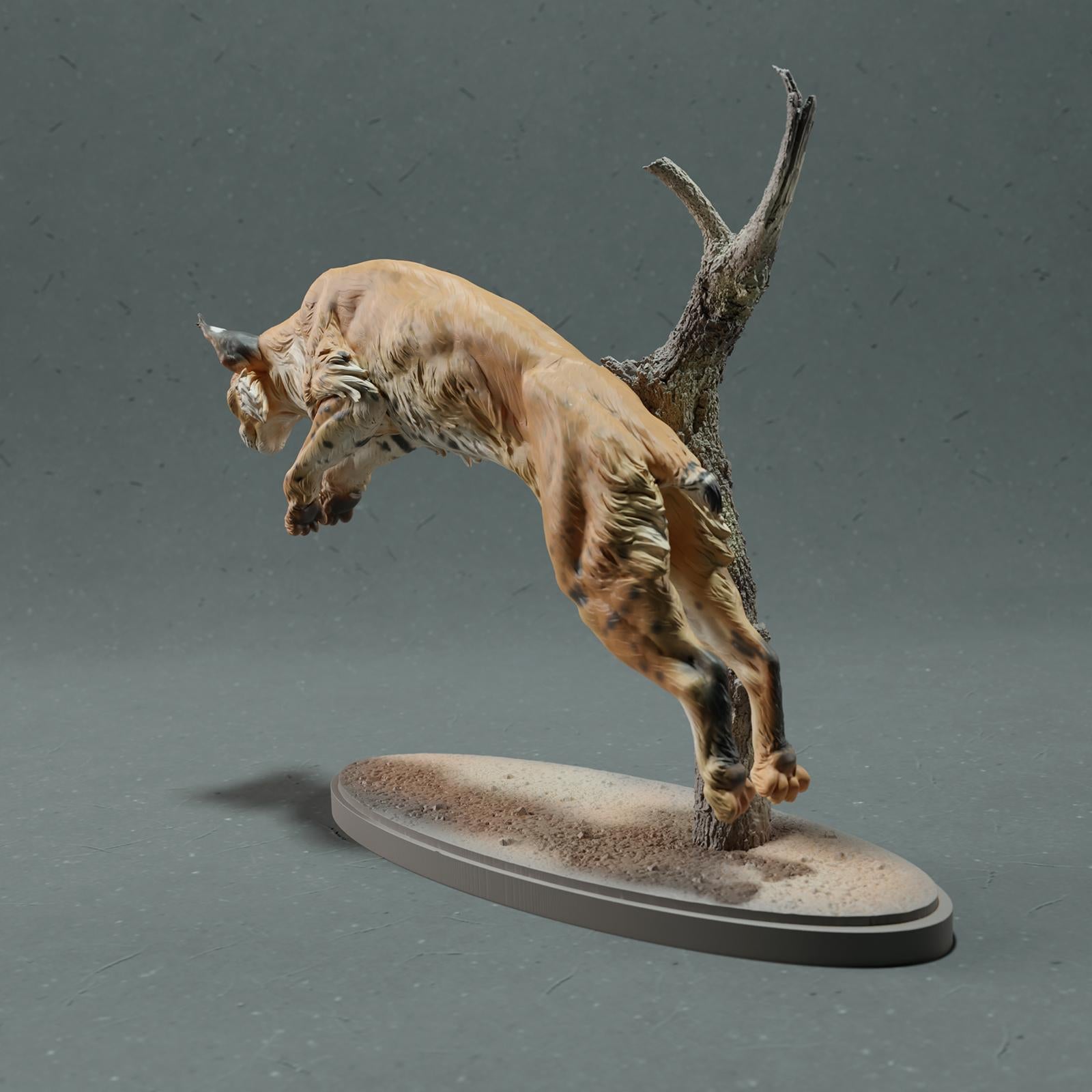 Produktfoto Tier Figur Diorama, Modellbau: 0: Wildtier Figur: Luchs – Bobcat Leep (Ref 01_01_76)