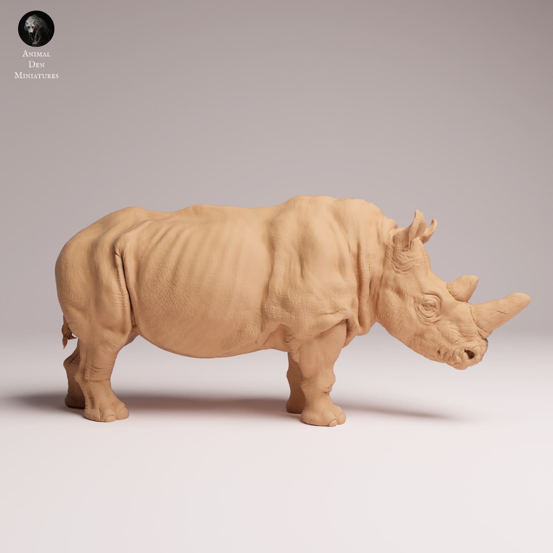 Product photo Animal Figure Diorama, Model Building: 0: Wildlife Figure: Northern White Rhinoceros – pre-made (Ref 25_07_02)