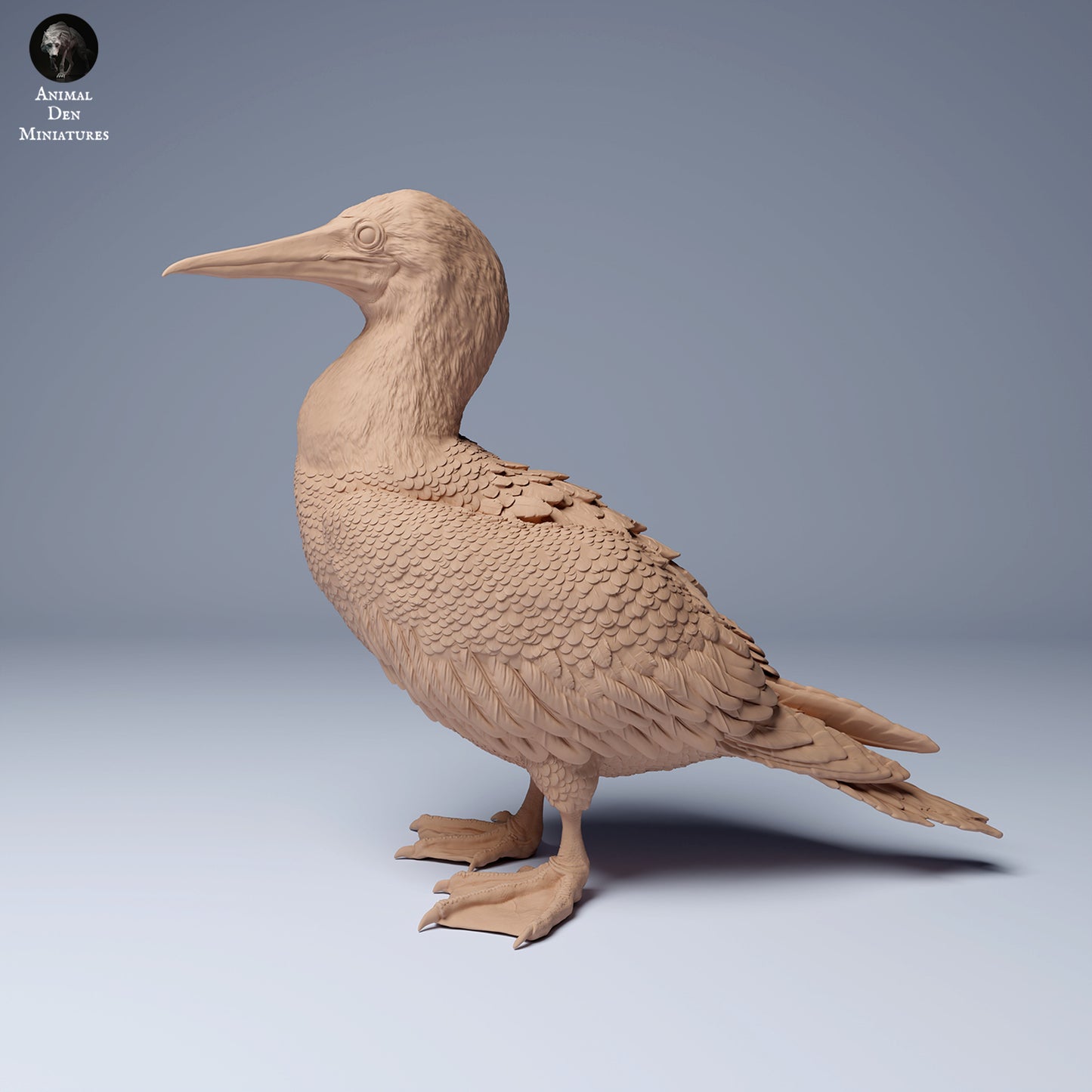 Produktová fotografie zvířecí figurky dioráma, modelářství: 0: Mořská zvířecí figurka: Modronohý pelikán (Ref 24_08_10)