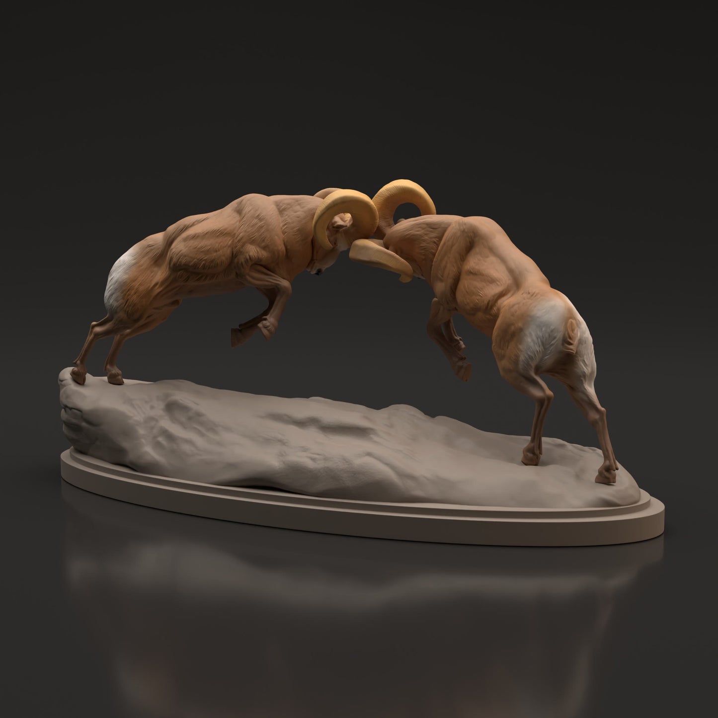 Produktfoto Tier Figur Diorama, Modellbau: 0: Wildtier Figur: Kampfszene Dickhornschaf – Widder (Ref 01_01_53)