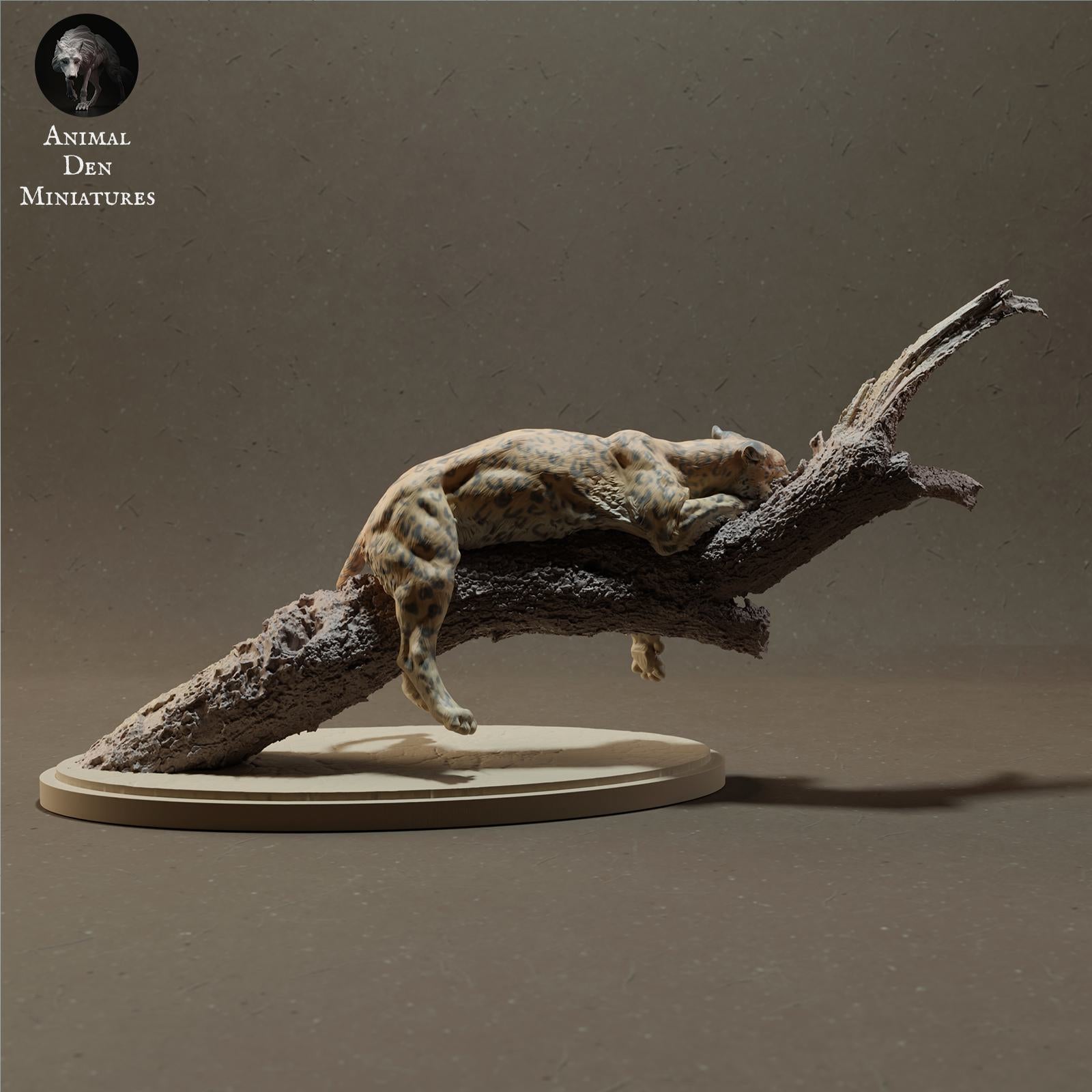 Produktfoto Tier Figur Diorama, Modellbau: 0: Wildtier Figur: Afrikanischer Leopard auf Baum (Ref 01_01_46)